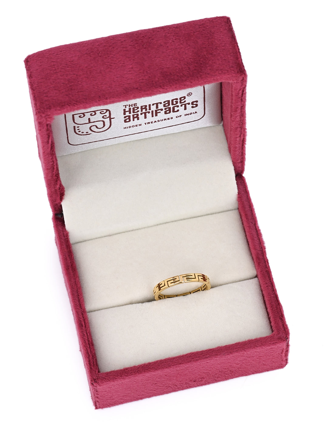 MAURYANA - Titanium Steel Gold Color Simple Design Ring - One size