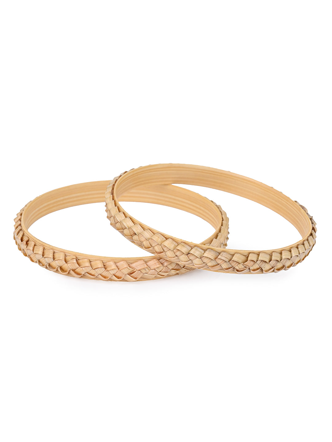 MAURYANA - Bamboo crafted traditional bangles set of 2 - one size