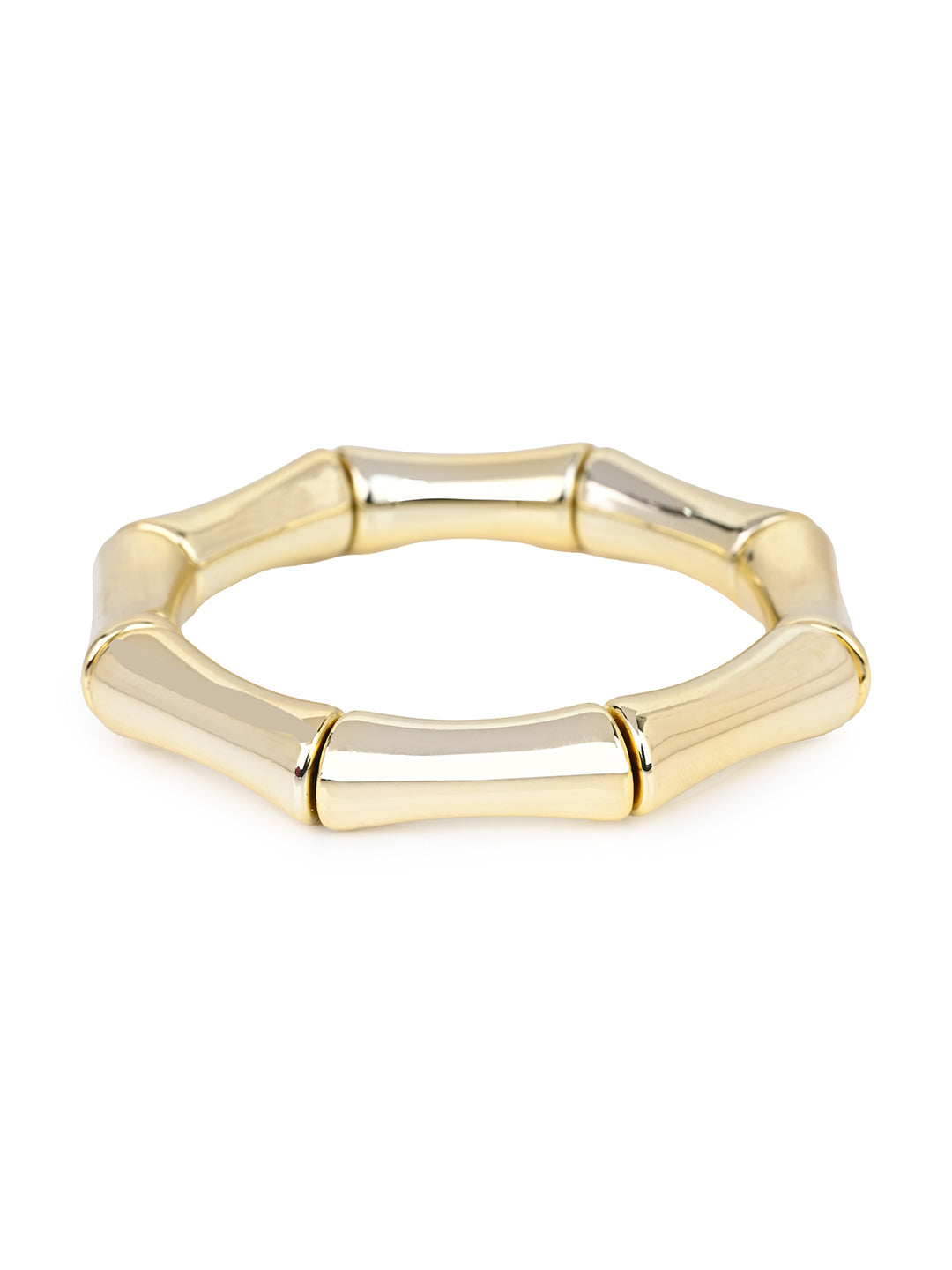 MAURYANA - Stretchable Hexagonal Bangles Available in Gold and Silver Color Options
