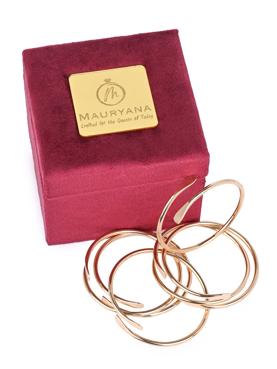 MAURYANA - Open Ended Multilayered Gold Plated Fashionable Bracelet
