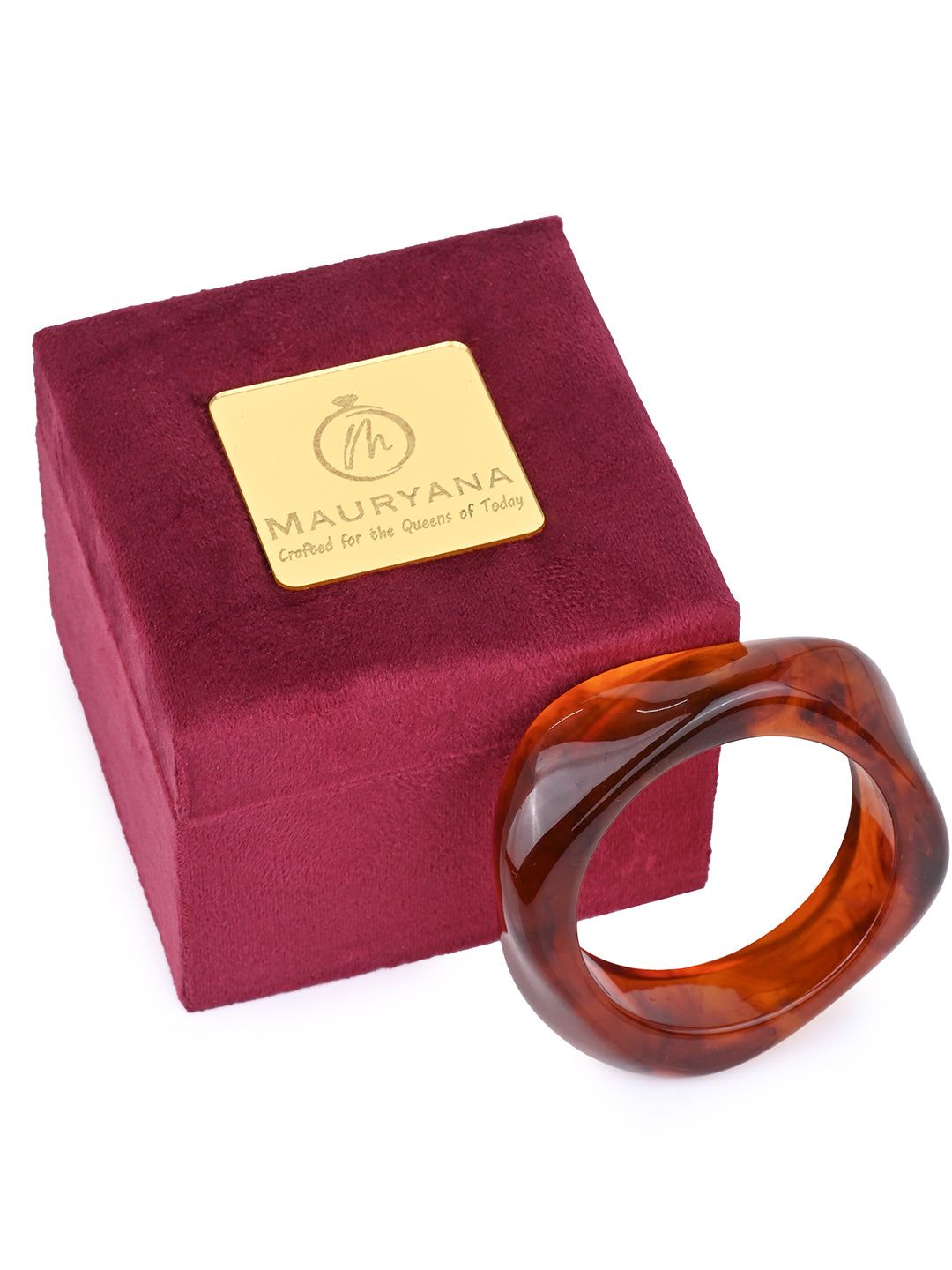 MAURYANA - Resin Crafted Retro Design Bangles Available in Red and Transparent Color Options