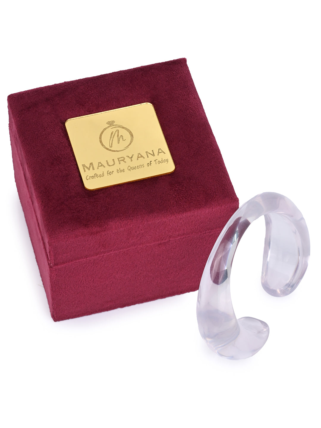 MAURYANA - Resin Crafted Open End Stylish Bangles Available in 4 color Options