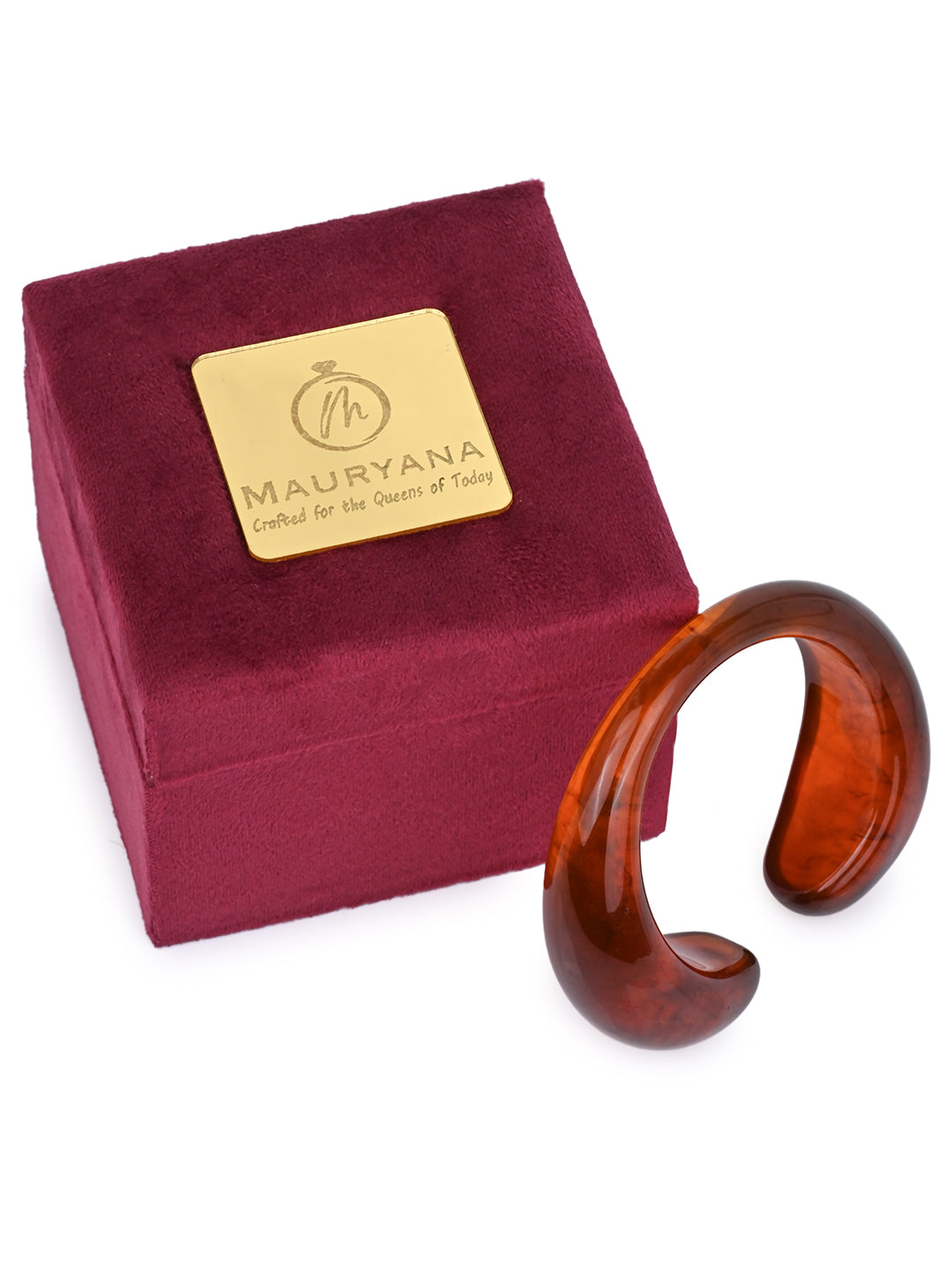 MAURYANA - Resin Crafted Open End Stylish Bangles Available in 4 color Options