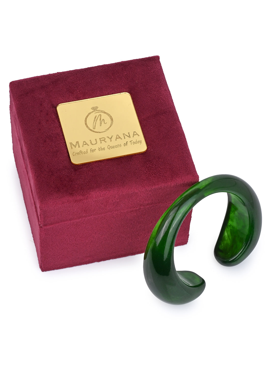 MAURYANA - Resin Crafted Open End Stylish Bangles Available in 4 color Options