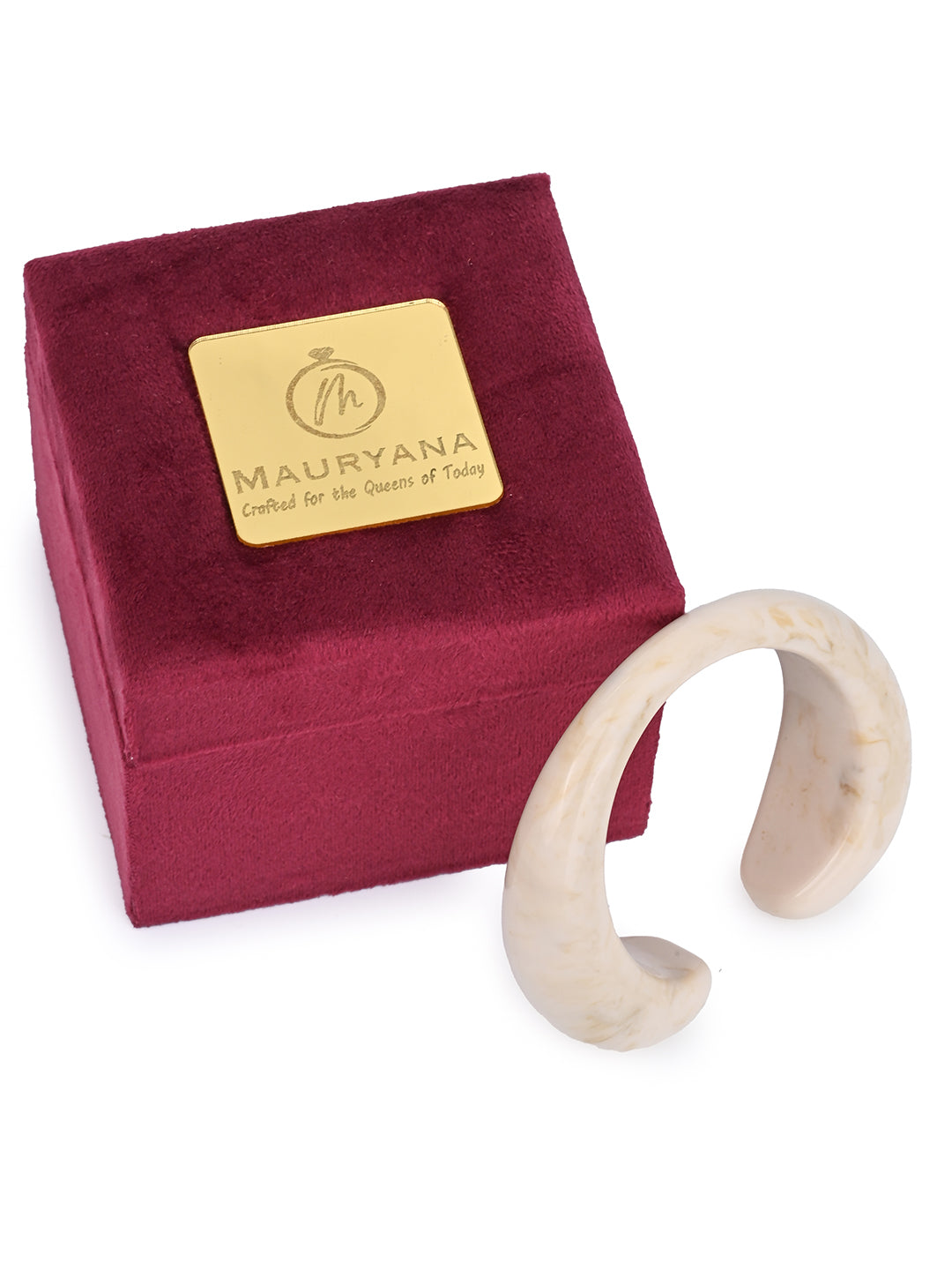 MAURYANA - Resin Crafted Open End Stylish Bangles Available in 4 color Options