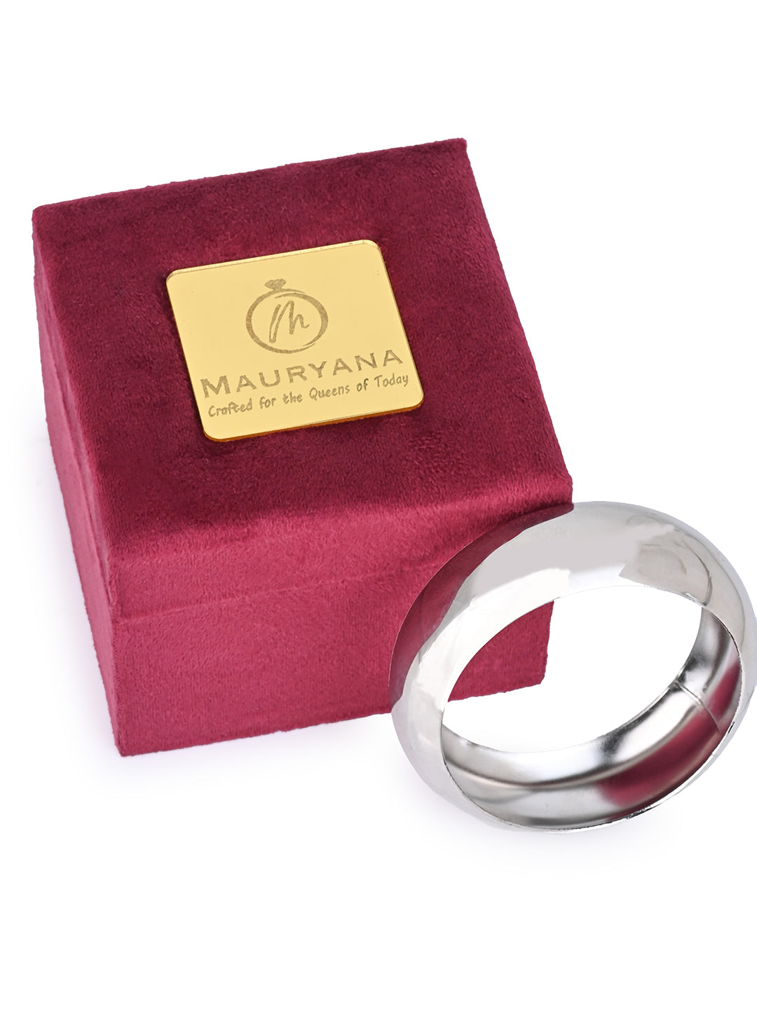 MAURYANA - Casual Elegant Simple Style Round Bangles available in Gold and Silver Color options - one size