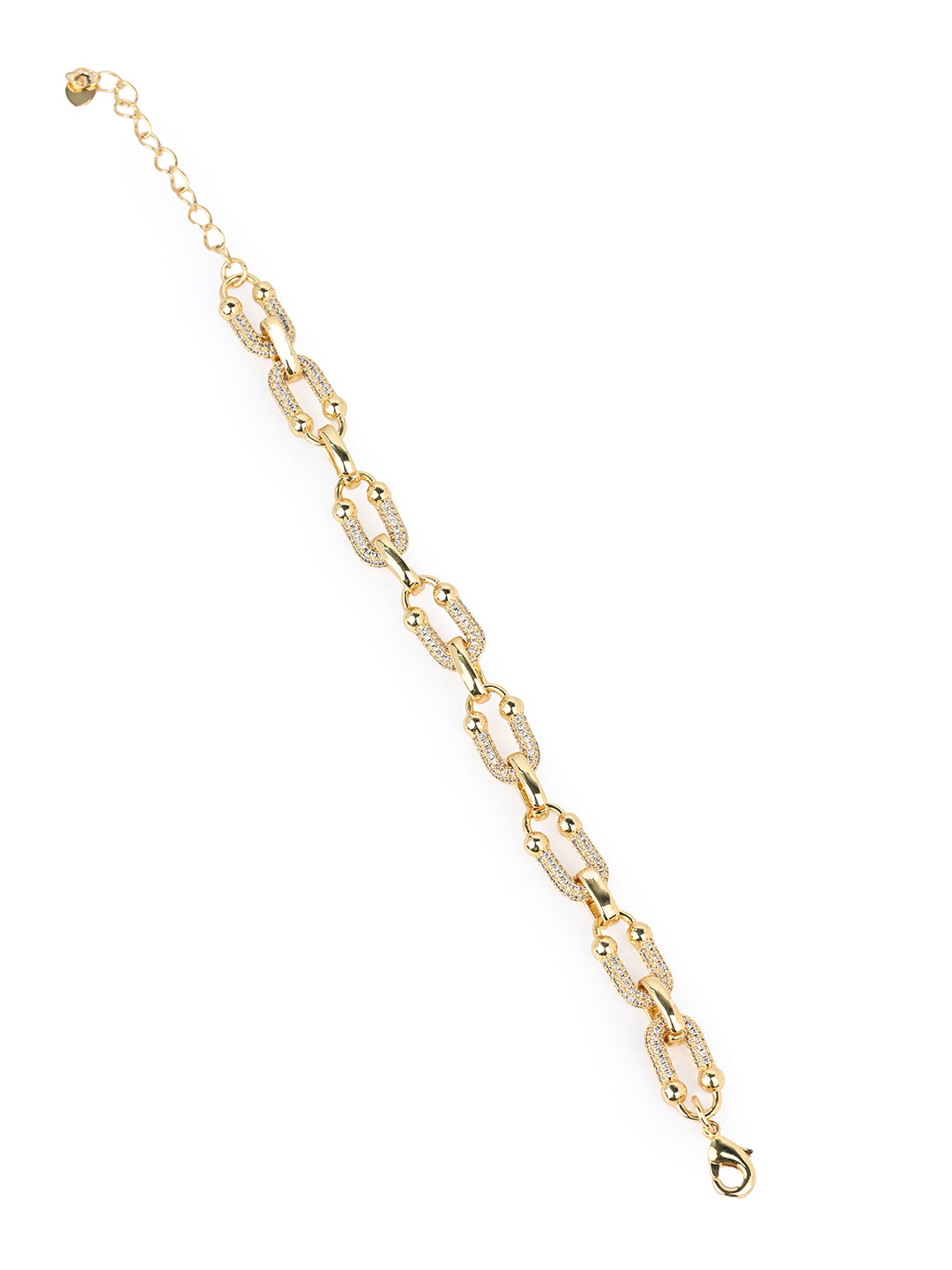 MAURYANA - Copper 18k Gold Plated with Zircon Inlay Adjustable Bracelet