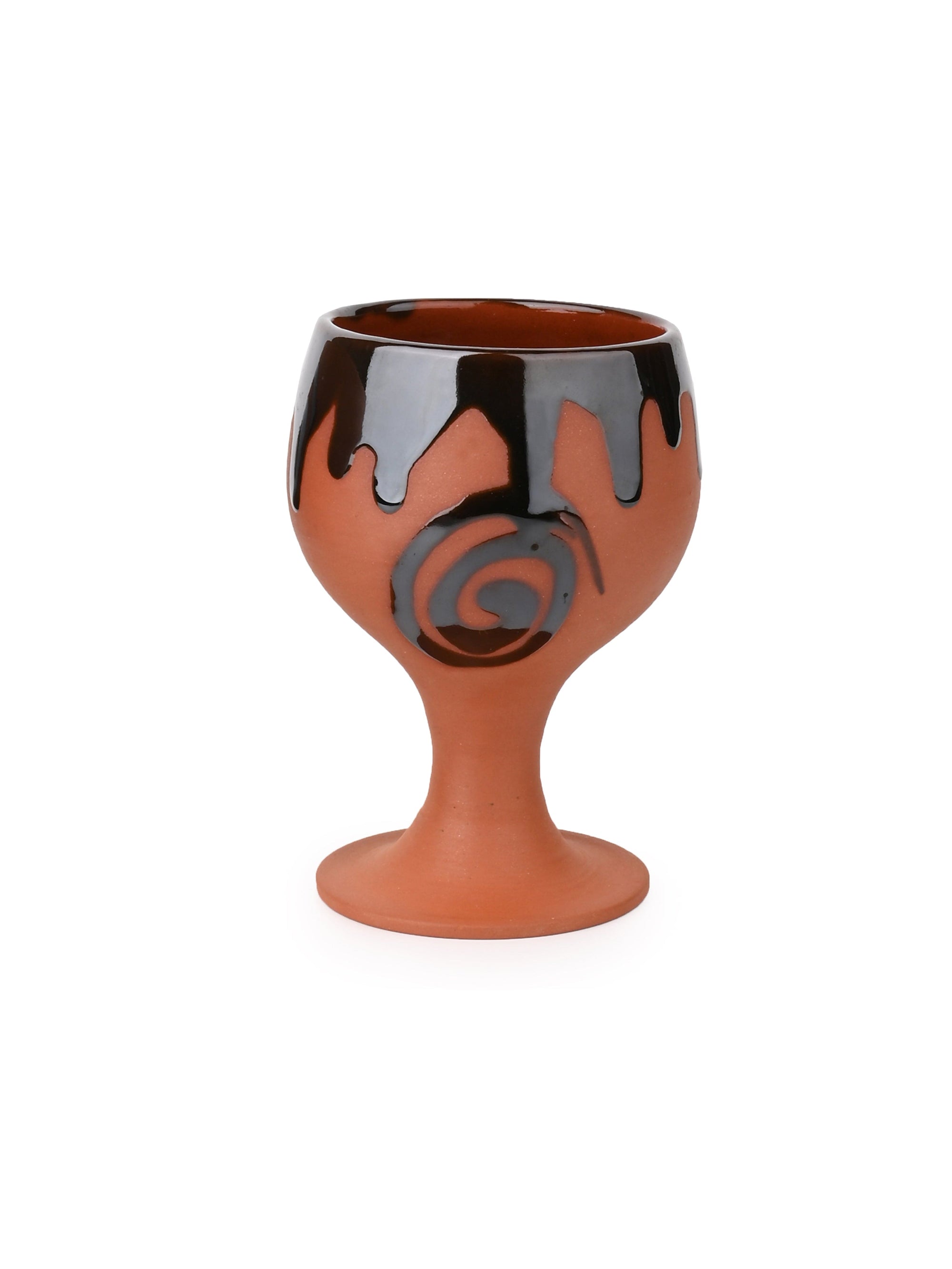 Terracotta Crafted Wine / Liquor Glass Set of 2 pieces