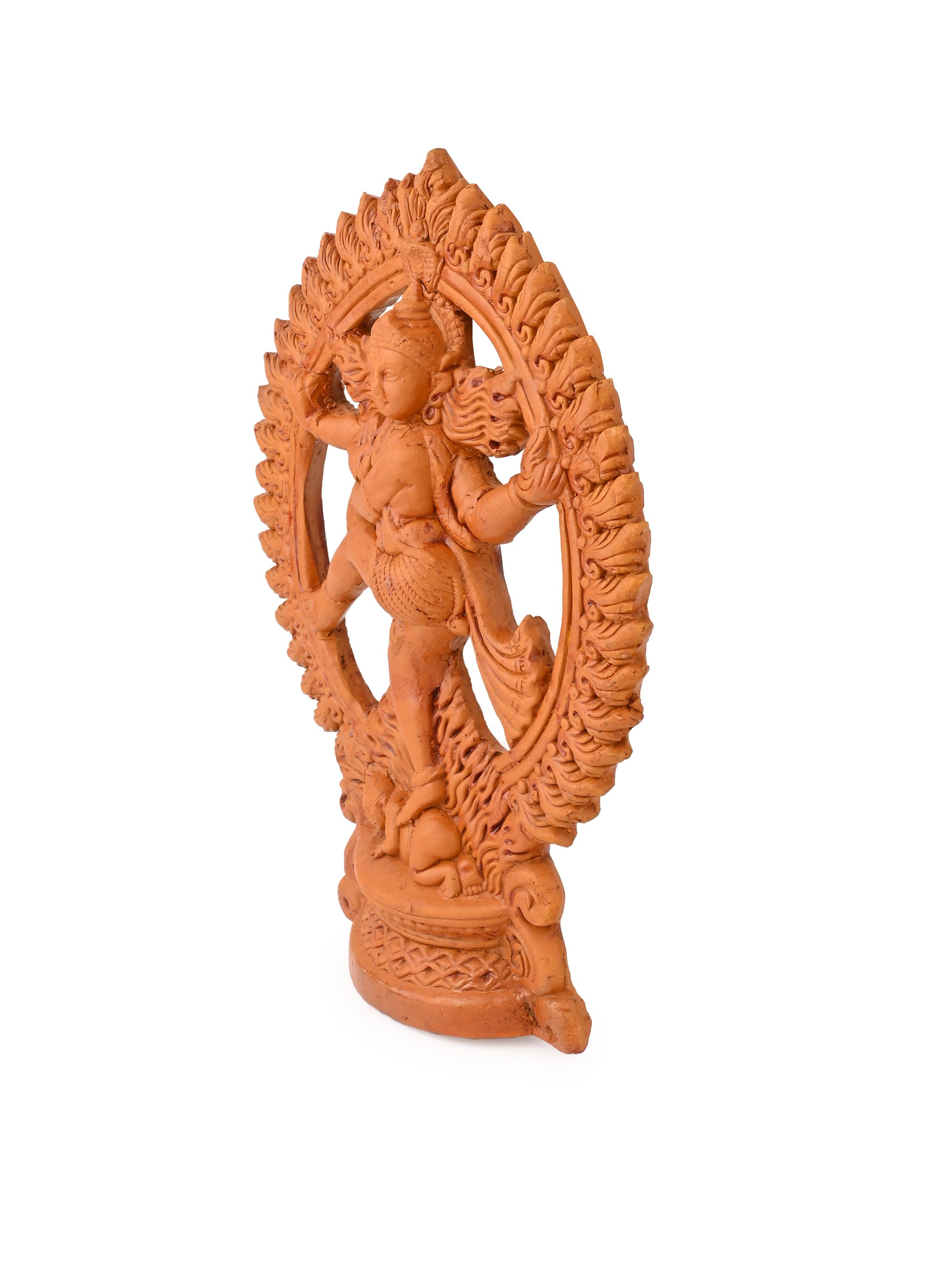 Terracotta Handcrafted Lord Nataraj Home Decor - 12 inches Height