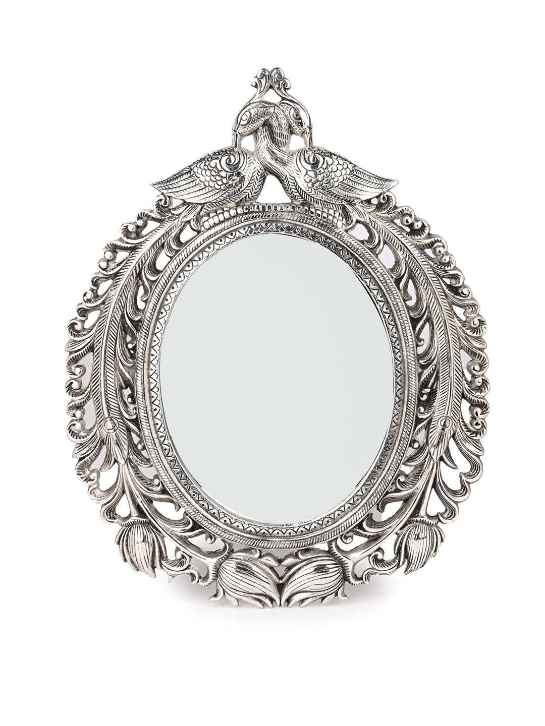 Peacock design frame, classic wall mounted mirror - 18 inches