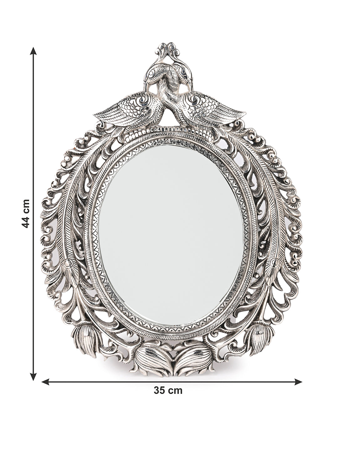 Peacock design frame, classic wall mounted mirror - 18 inches