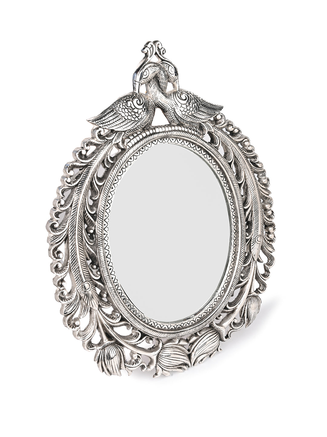 Peacock design frame, classic wall mounted mirror - 18 inches