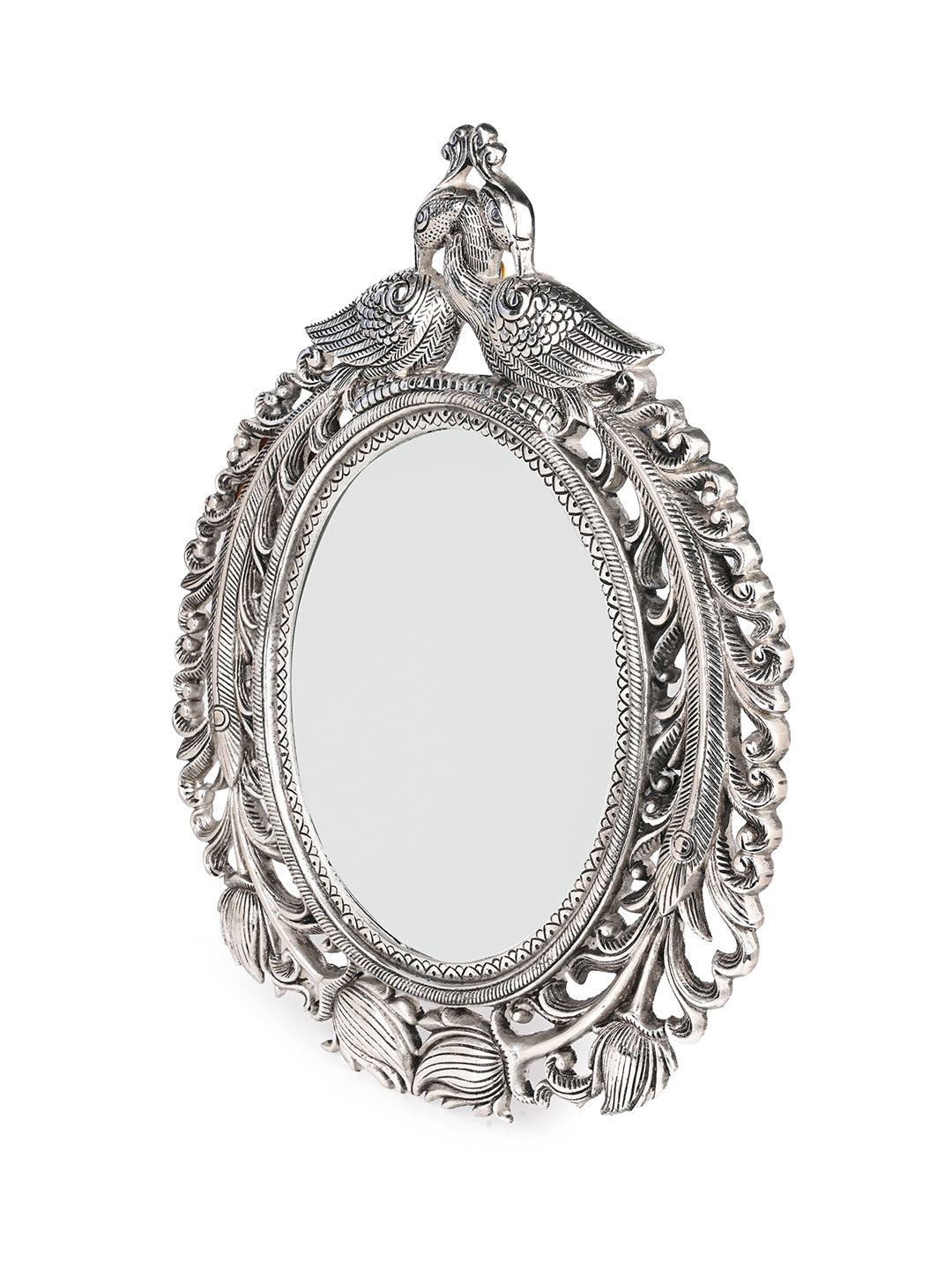 Peacock design frame, classic wall mounted mirror - 18 inches