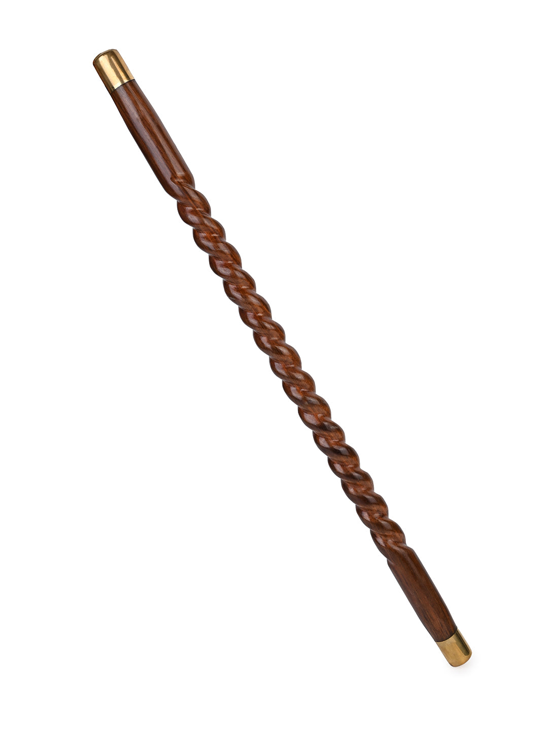 Sheesham wood crafted spiral design military cane / swagger stick - 2 feet long