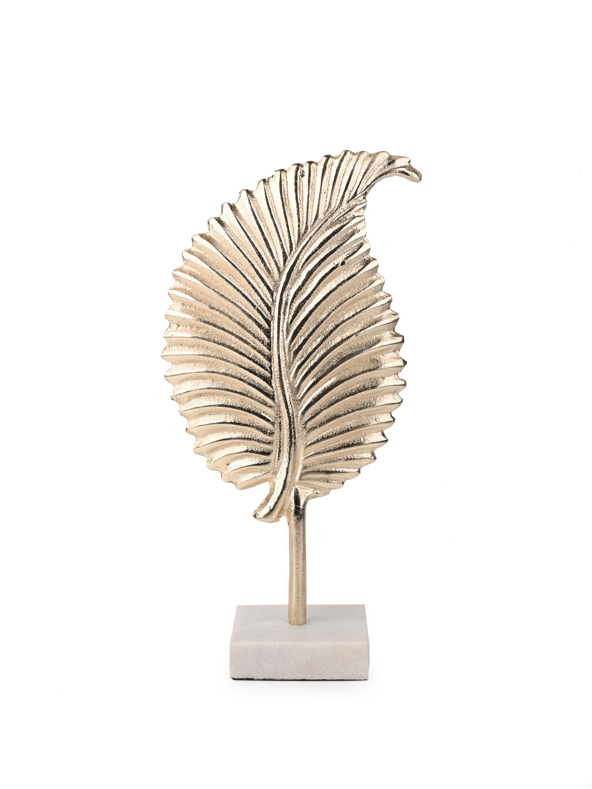 Metal Leaf Decor with Stand for Home Office - 15 inches