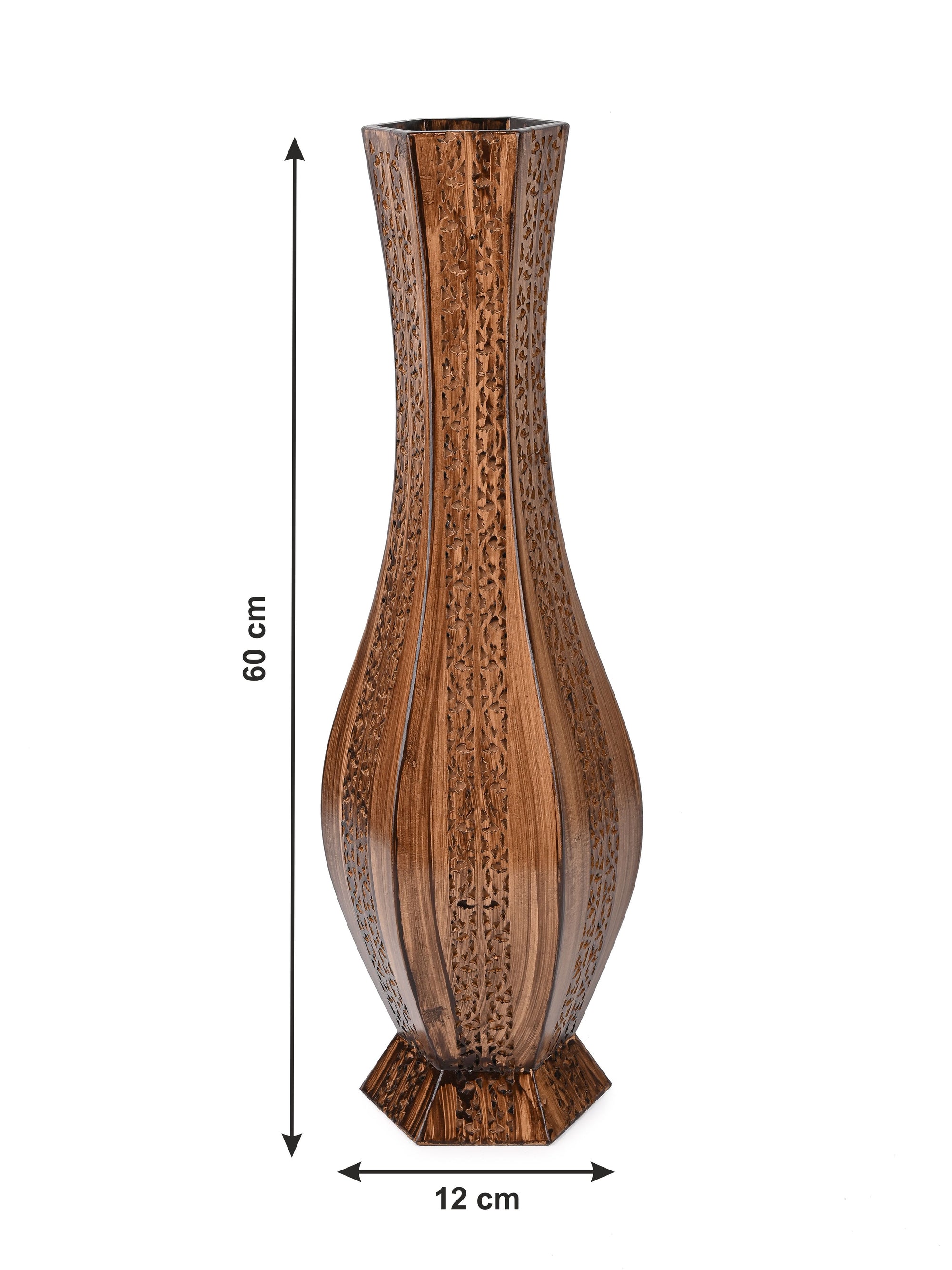 Tall Surahi Shape Flower Vase for Home Office Decor - 2 feet height