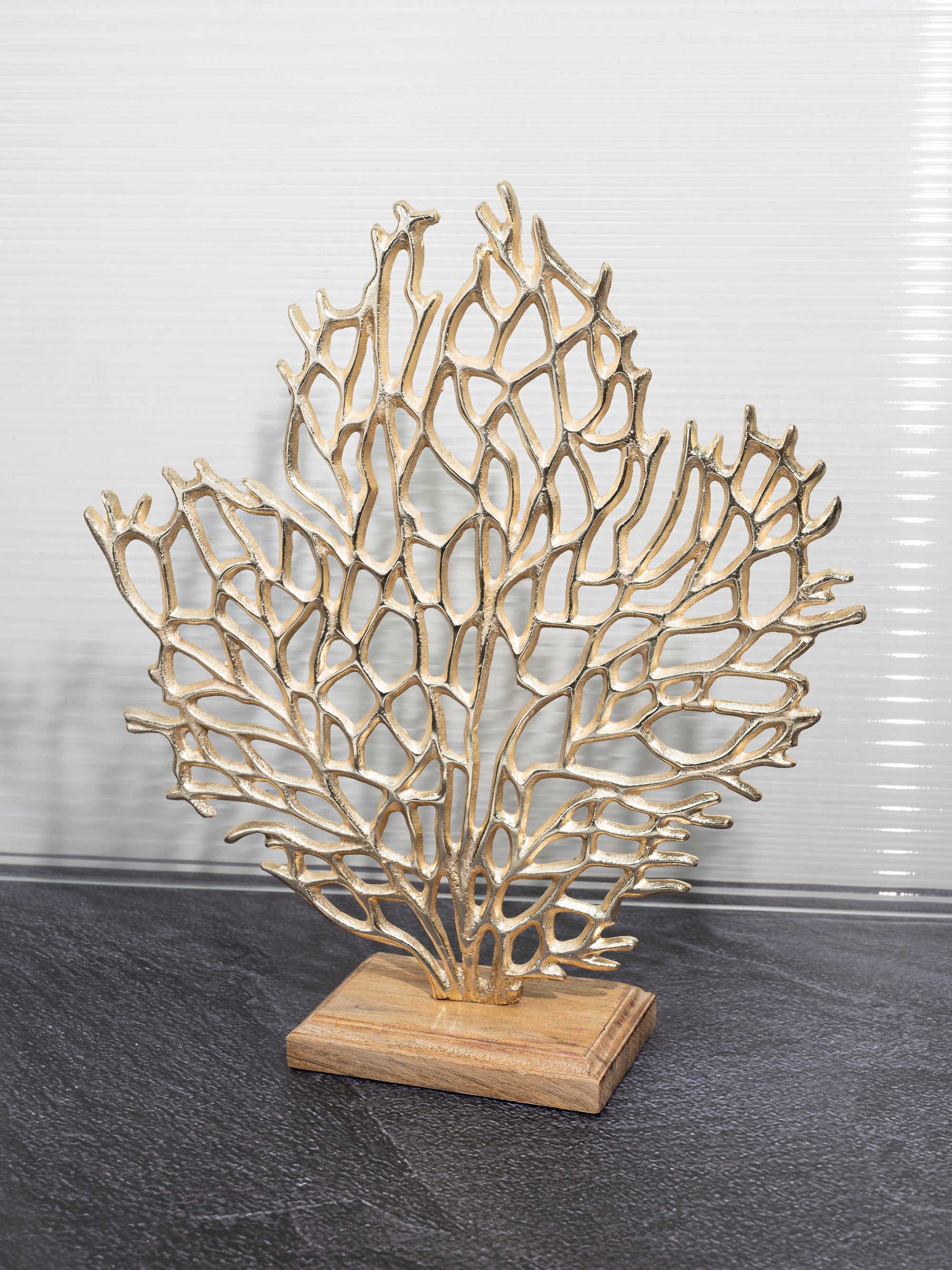 Abstract Design Metal Coral for Table Top Decor - 15 inches