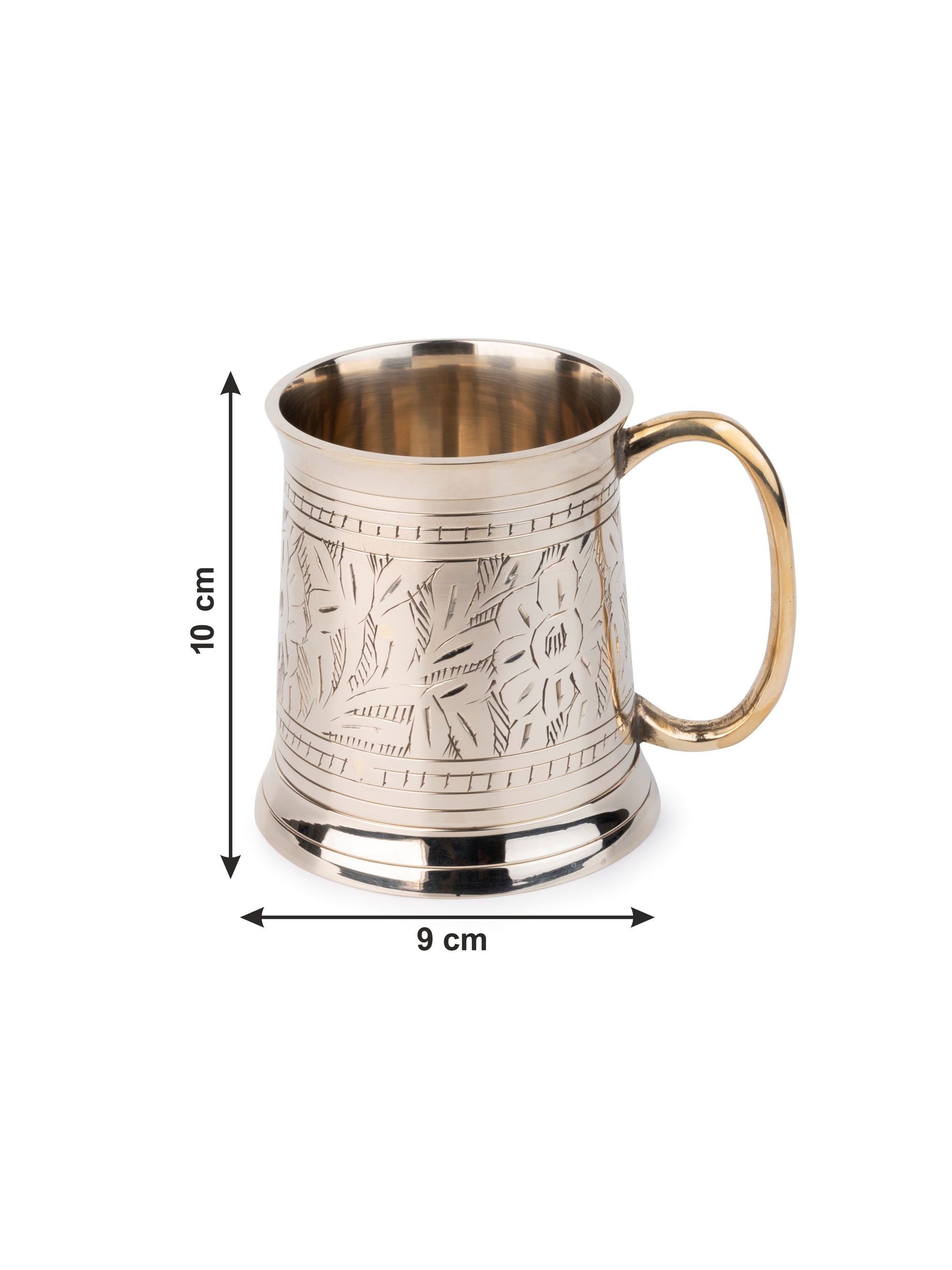Brass Handcrafted Stylish Mug Suitable for Serving Beer / Coffee - 250 ml