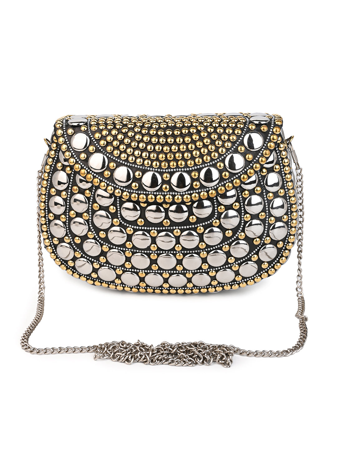 Brass and stainless steel crafted stylish clutch