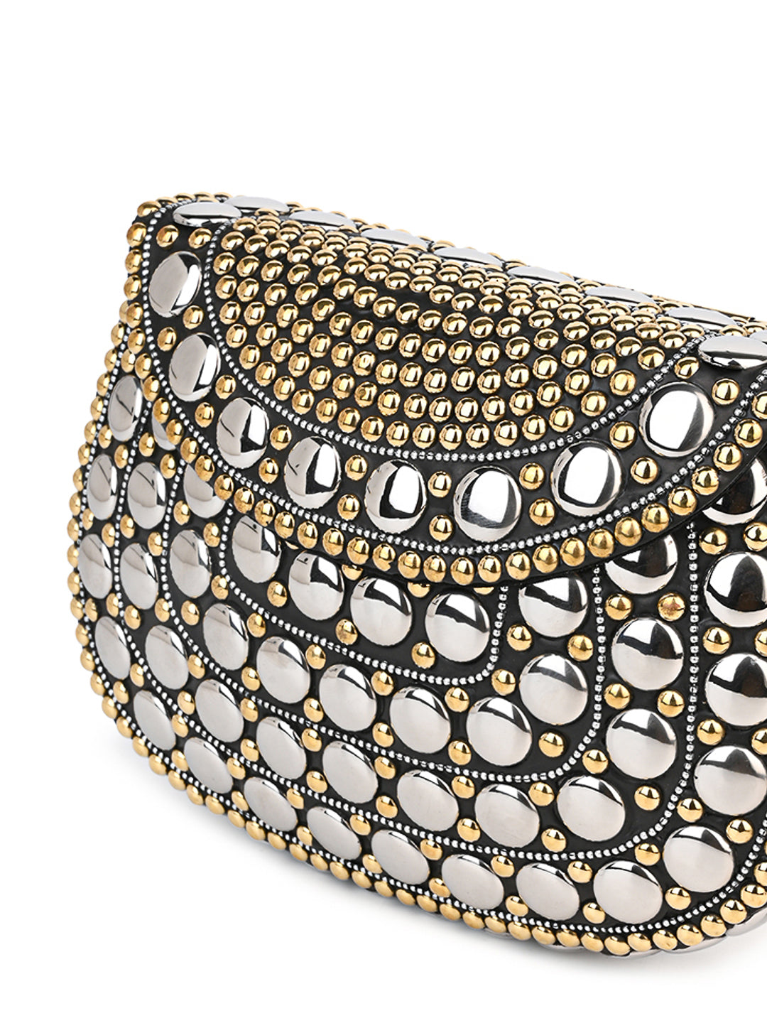 Brass and stainless steel crafted stylish clutch