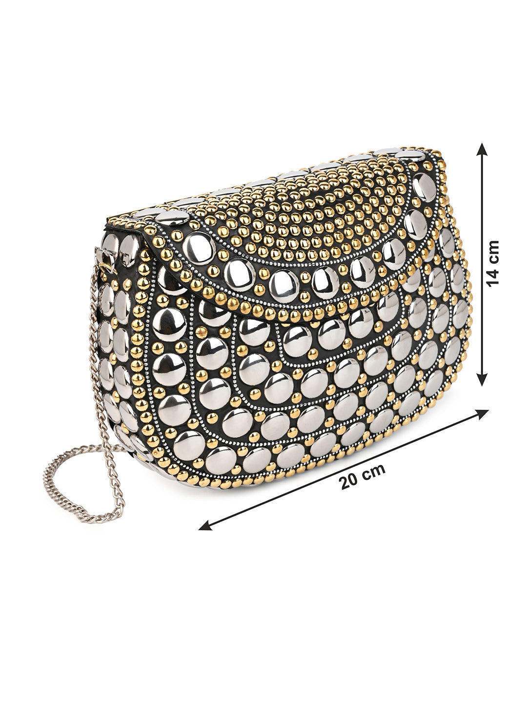 Brass and stainless steel crafted stylish clutch