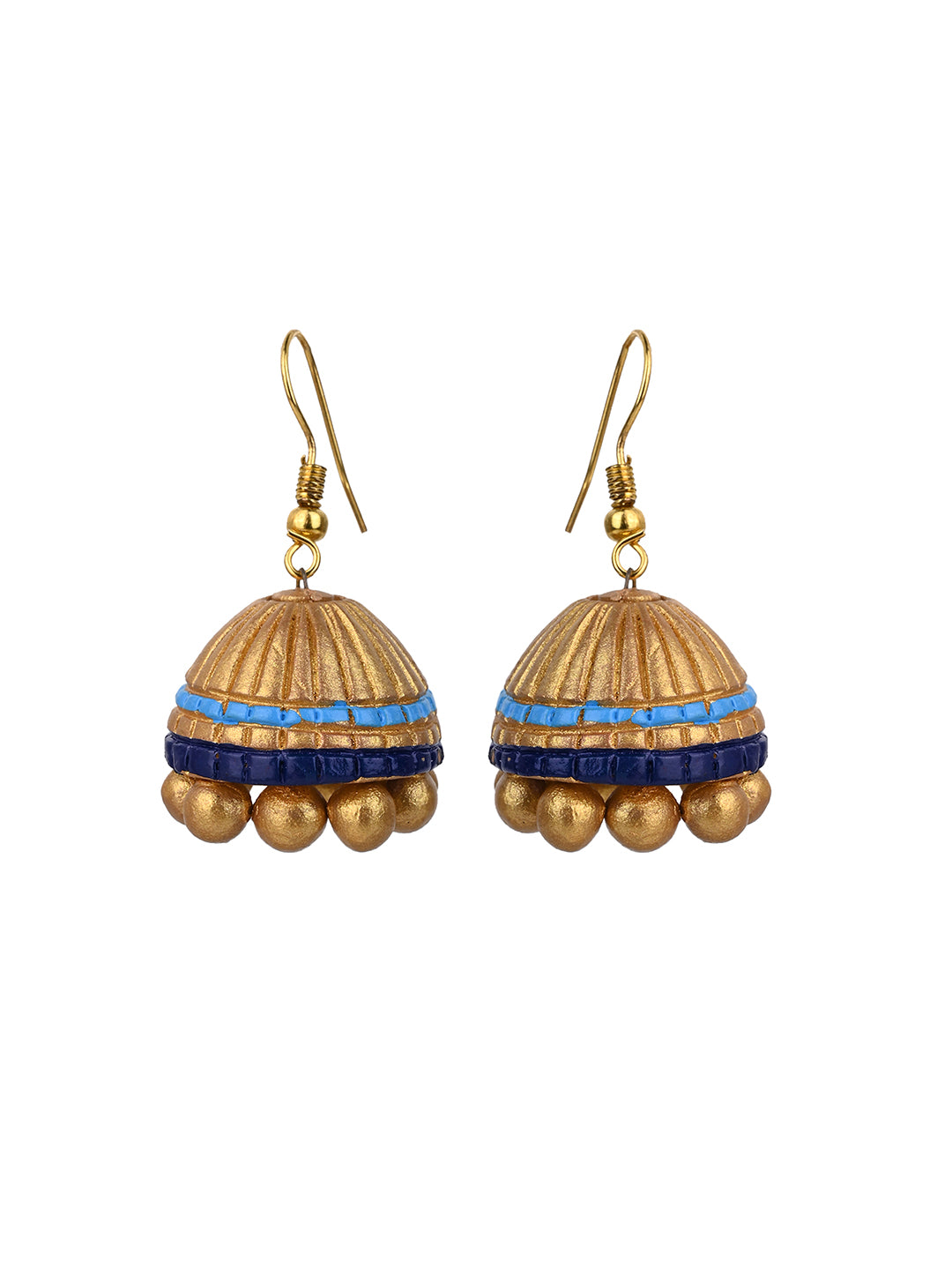 MAURYANA - Terracotta dual tone necklace set with earrings in assorted colors - adjustable length