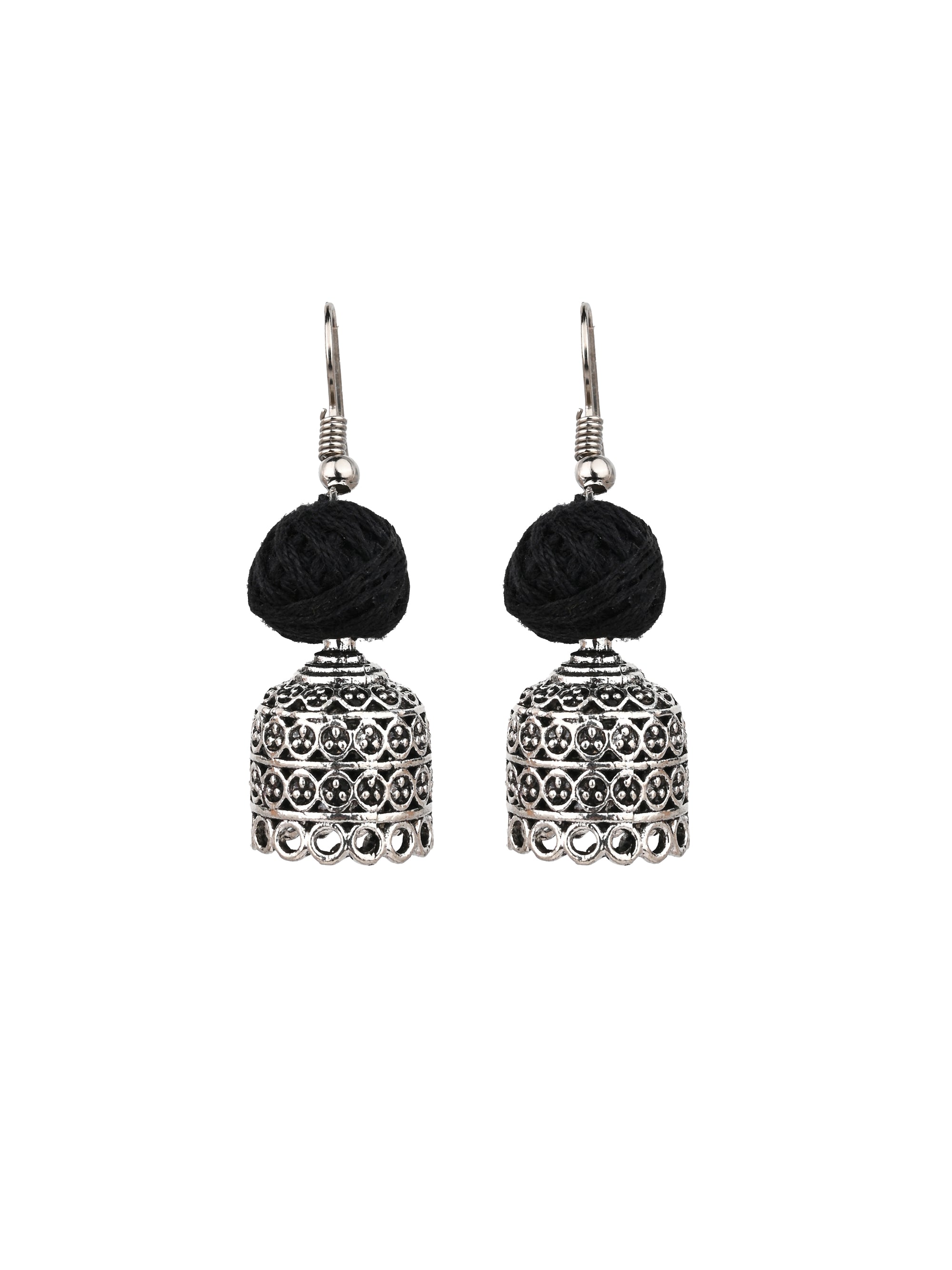 MAURYANA - Fabric lace with metal medallion pendant necklace set with earrings - adjustable length