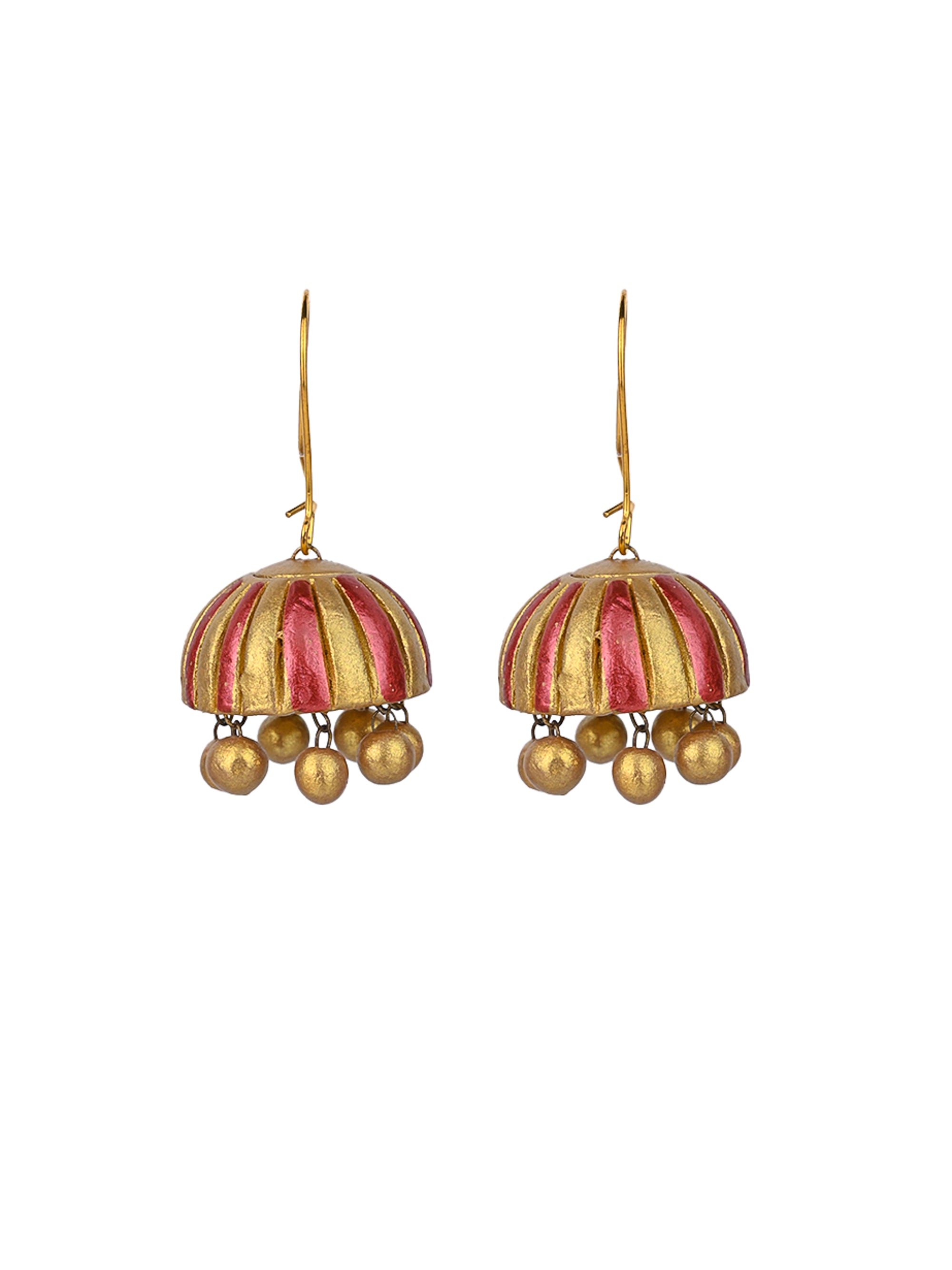 MAURYANA - Terracotta round pendant necklace with earrings in assorted colors
