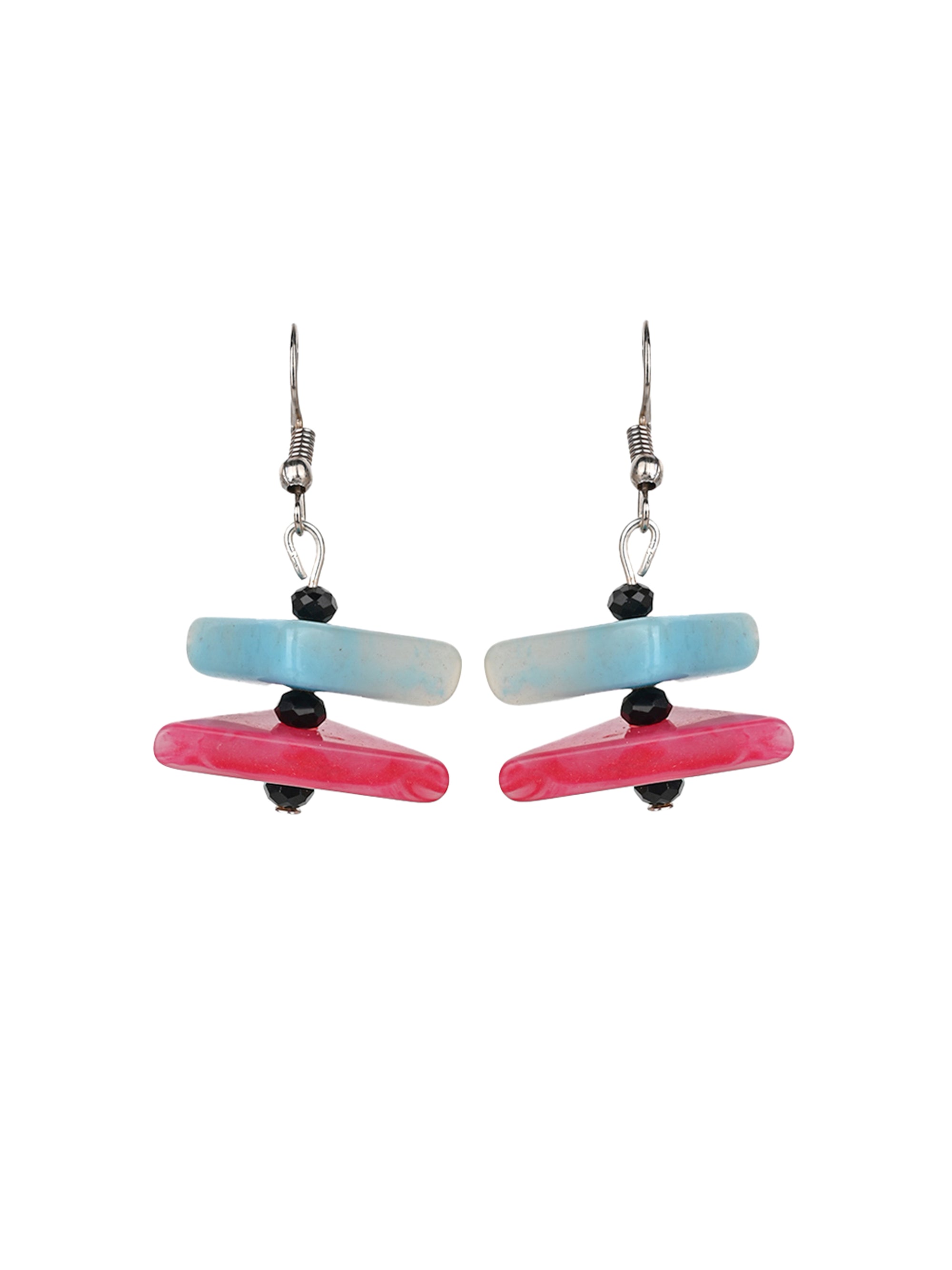 MAURYANA - Multicolor chips assembled to a beautiful necklace with earrings - adjustable length