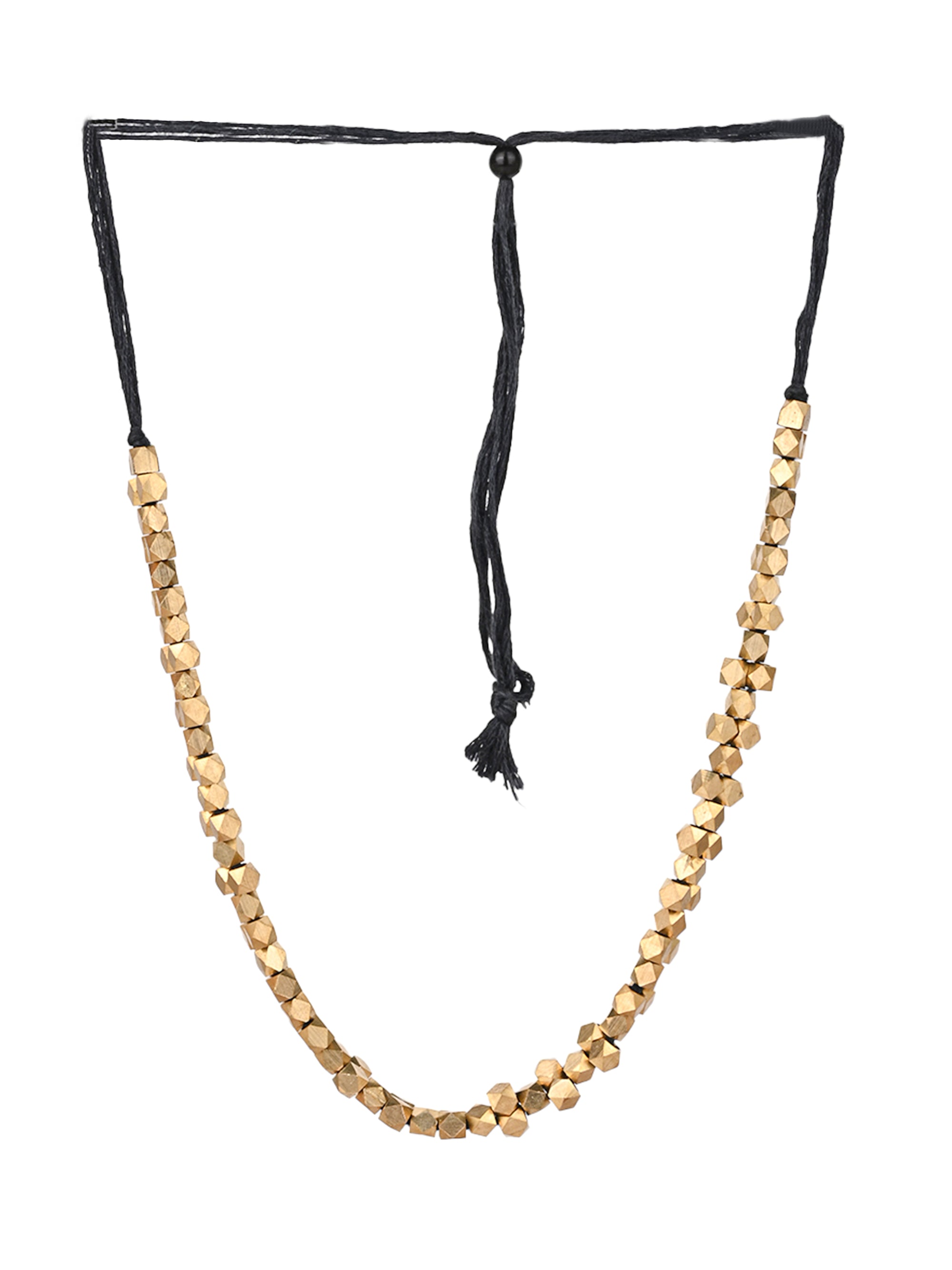 MAURYANA - Dokra craft beaded necklace set with earrings - adjustable size
