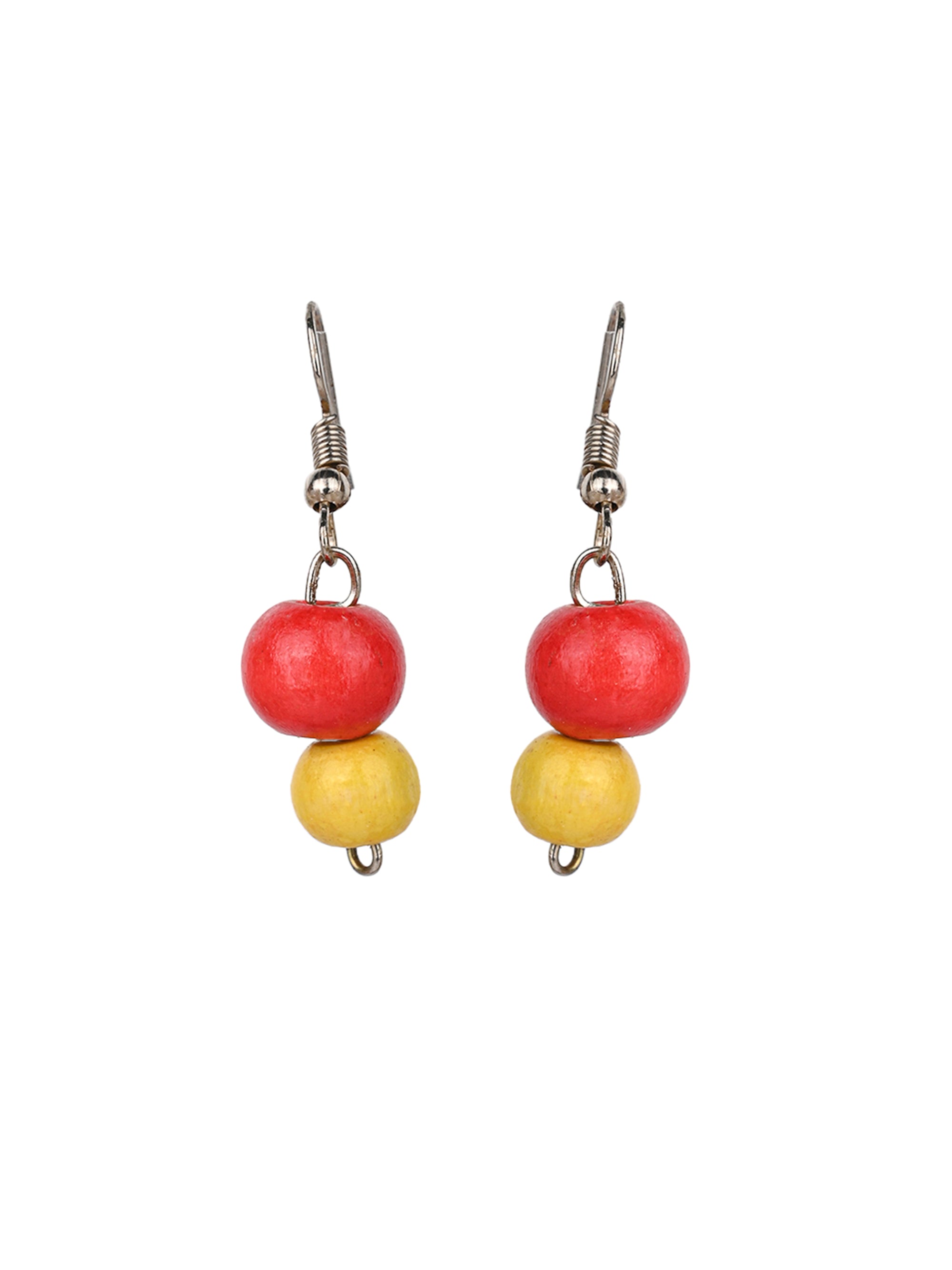 MAURYANA - Colorful beads with medallion pendant necklace and earrings - adjustable length