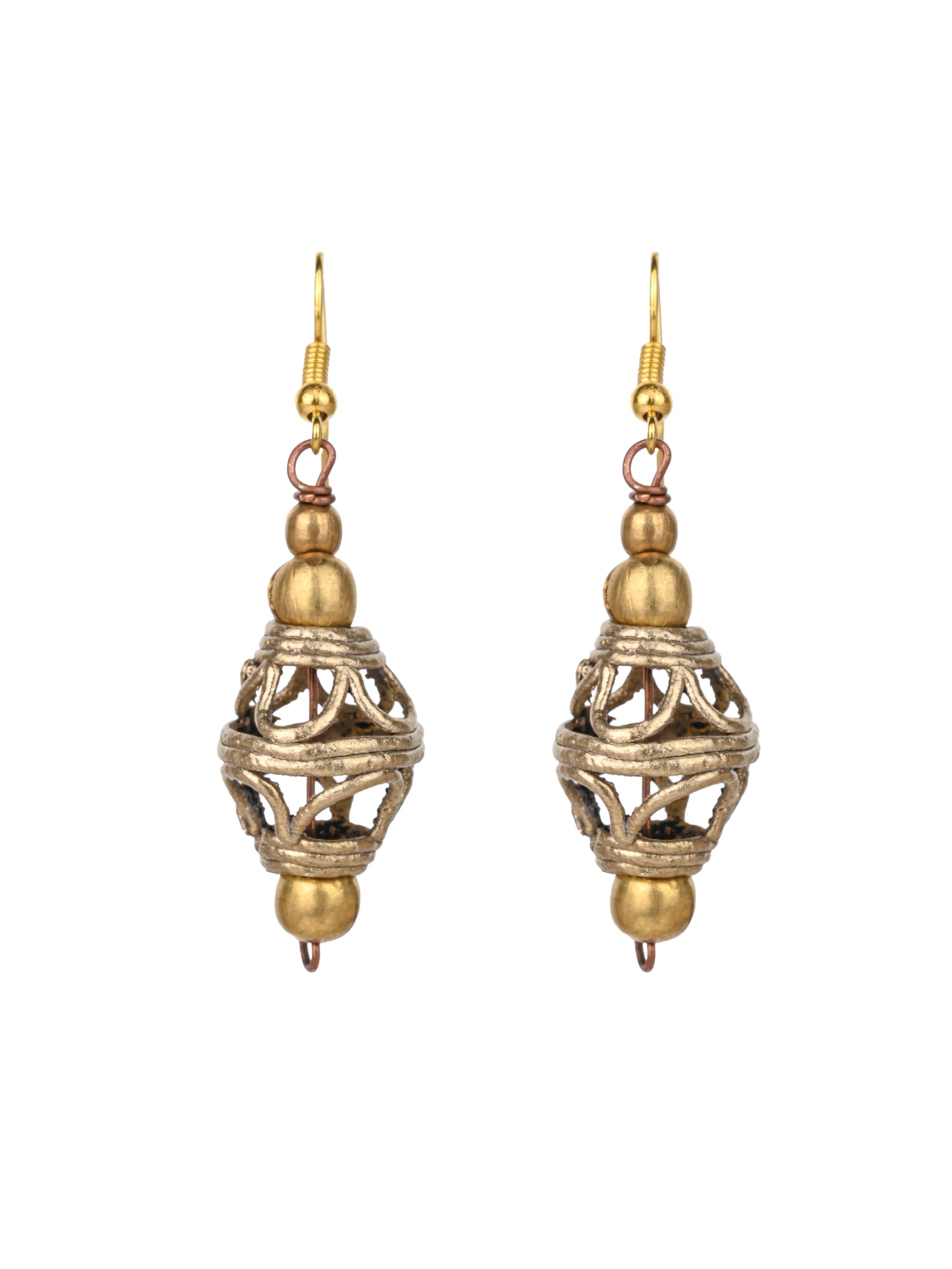 MAURYANA - Dokra craft elegant necklace set with earrings - one size