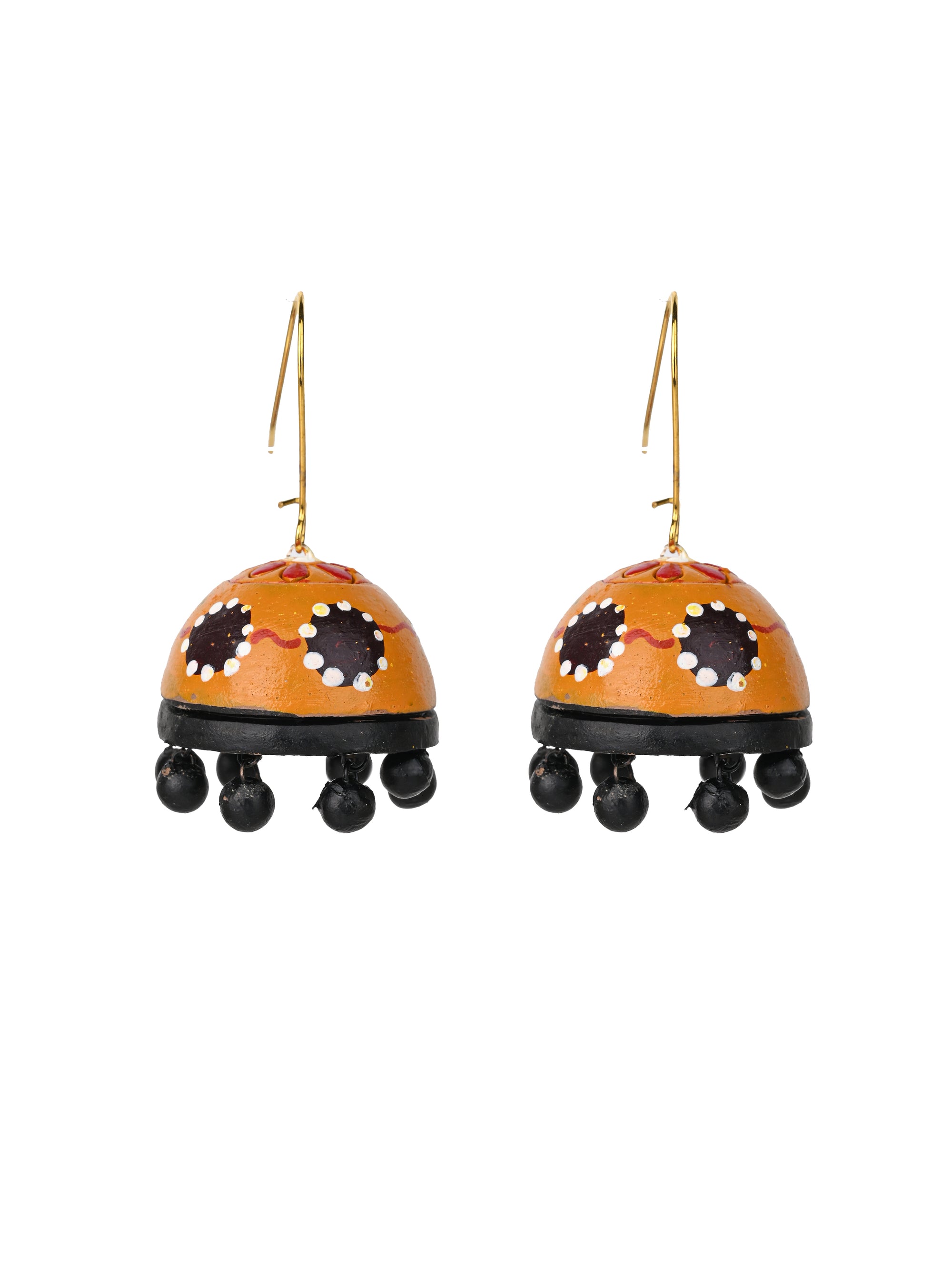 MAURYANA - Terracotta face painted necklace set with earrings available in assorted colors - adjustable length
