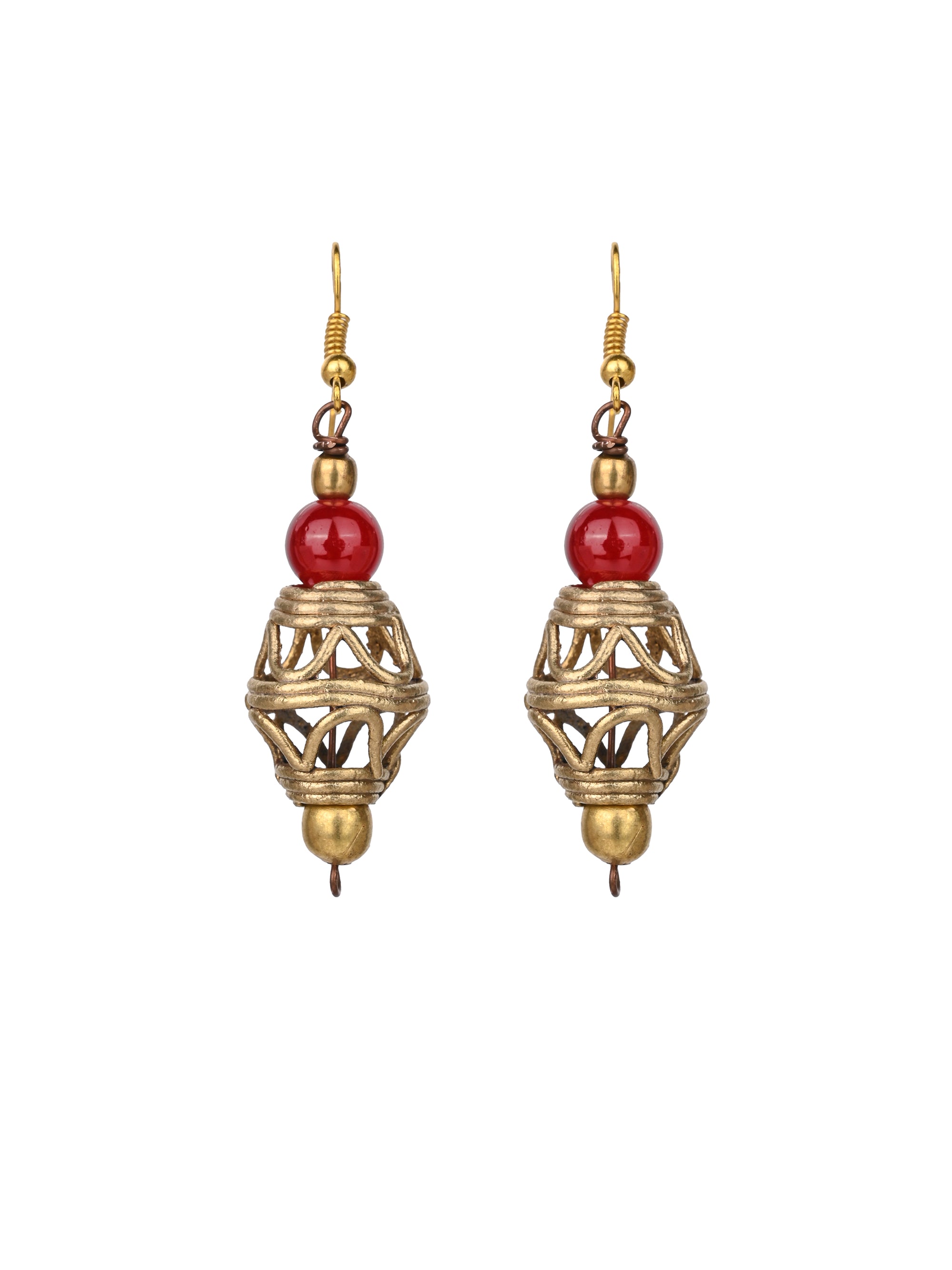 MAURYANA - Dokra craft tribal necklace set with earrings - adjustable length