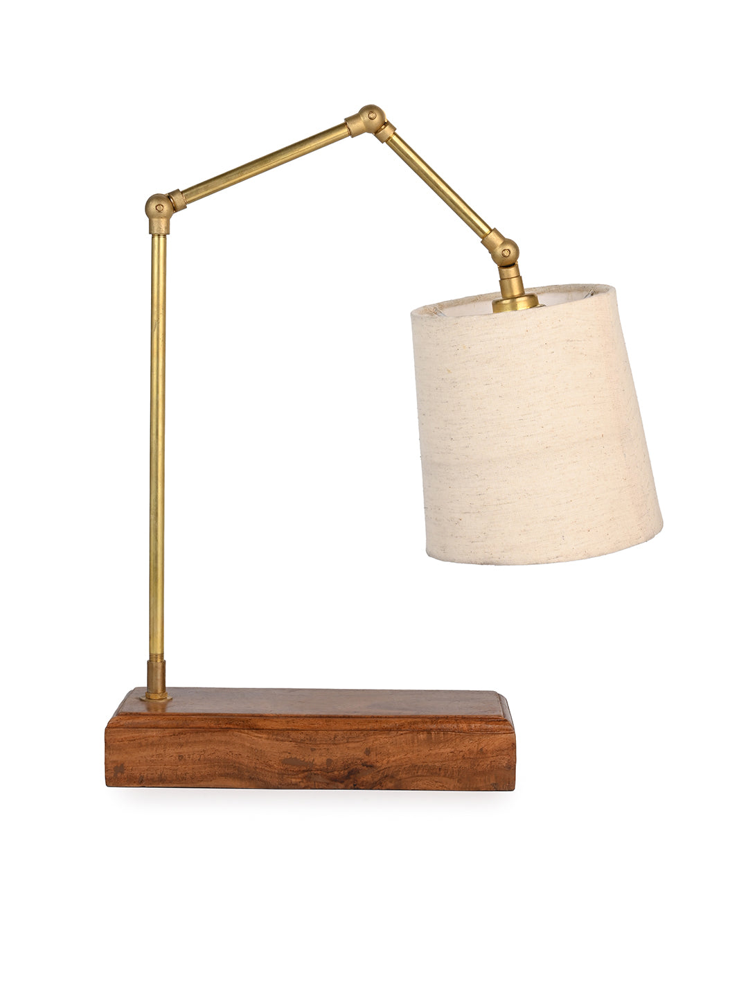 Wooden base reading lamp / desk lamp with direction adjusting mechanism