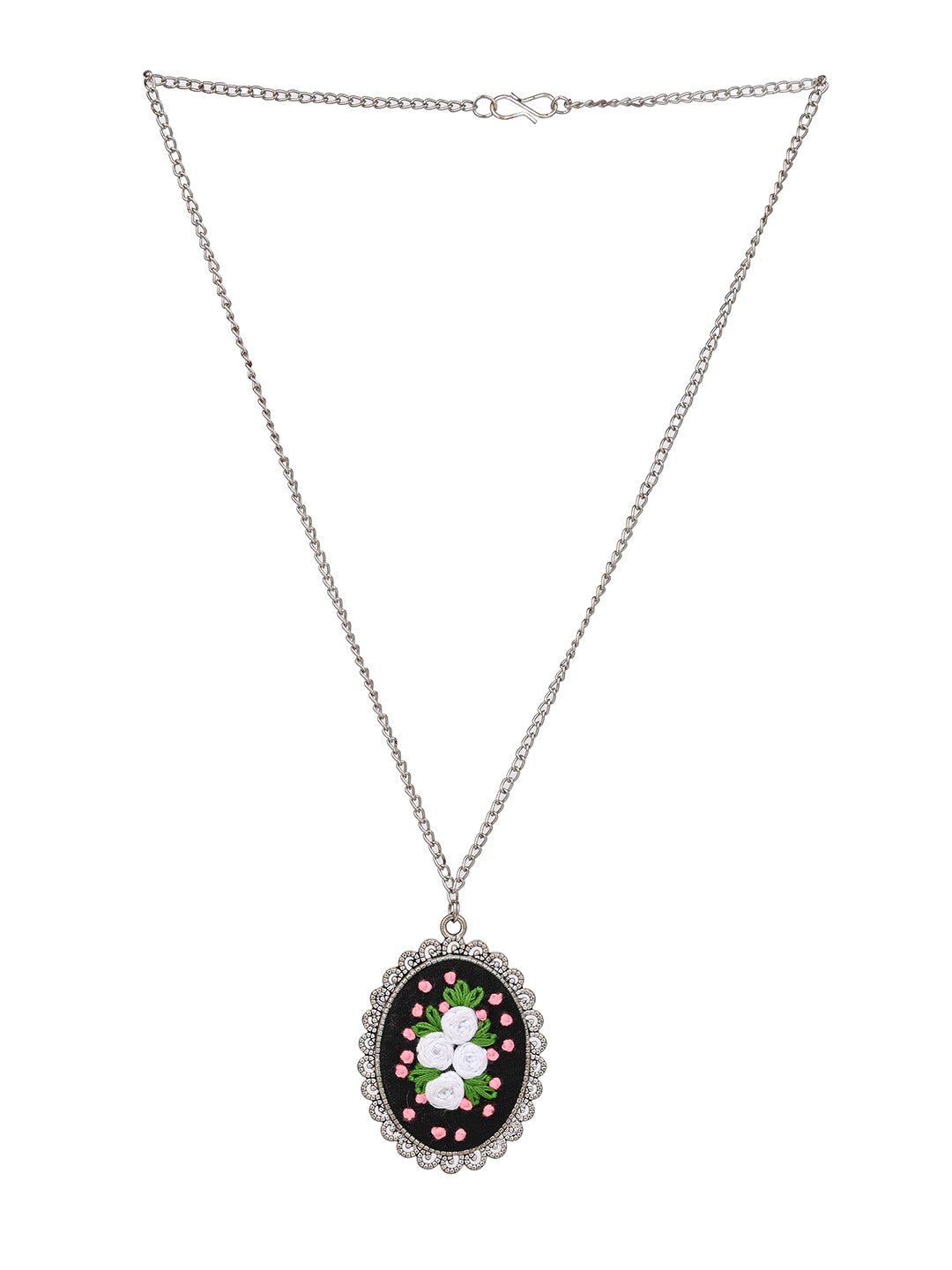 MAURYANA - Colorful embroidered necklace set with earrings and bracelet