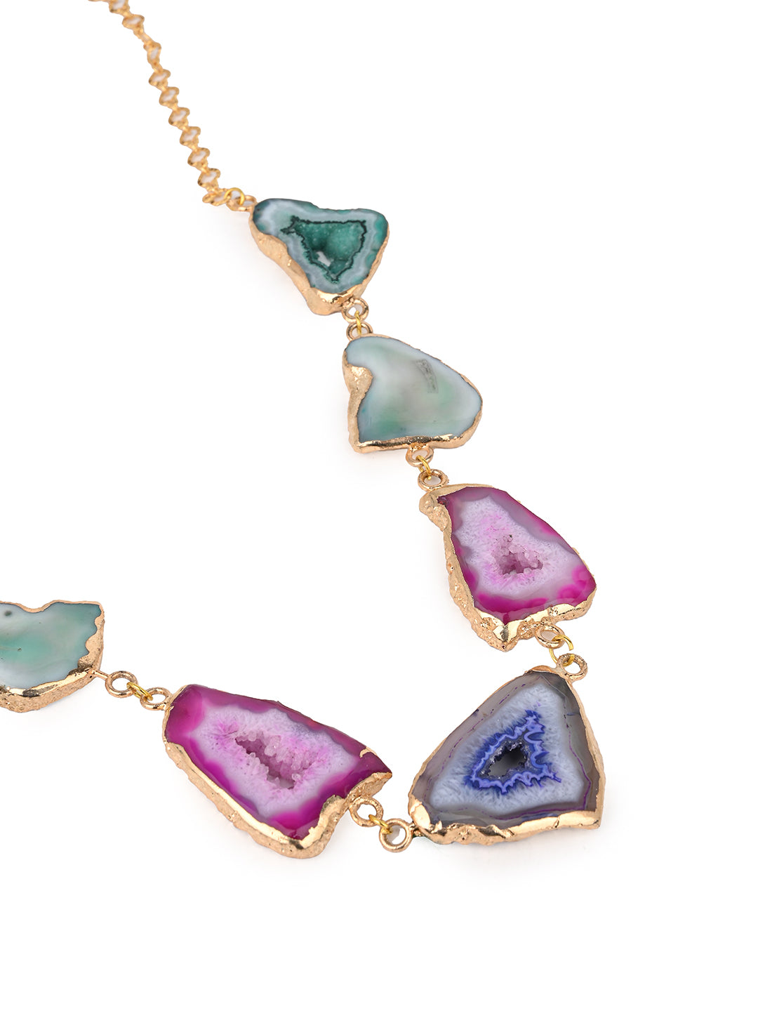 MAURYANA - Colorful and stylish agate stone crafted necklace - one size