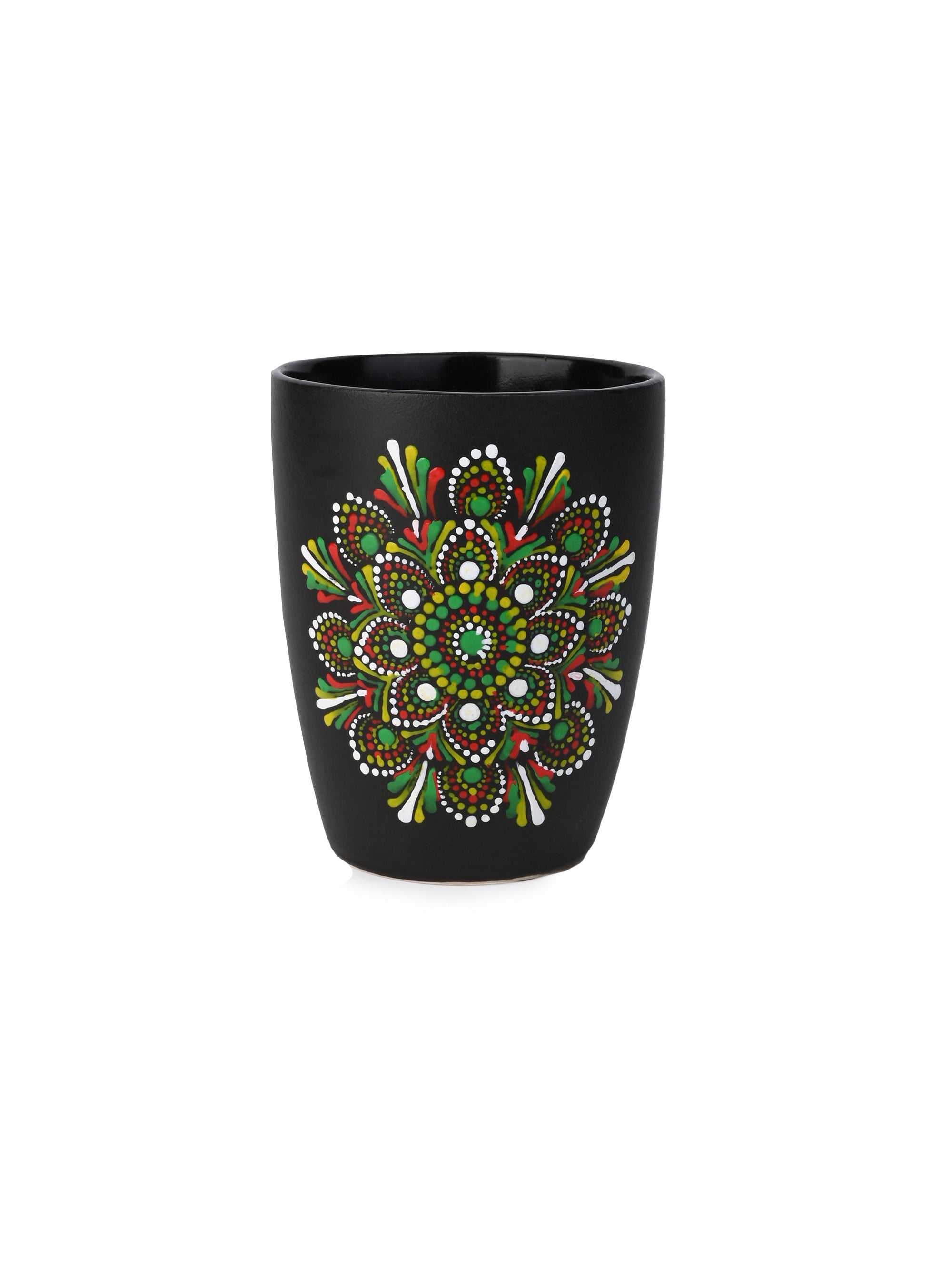 Exclusively Hand Painted Blue & Black Assorted Mandala art Coffee Mugs