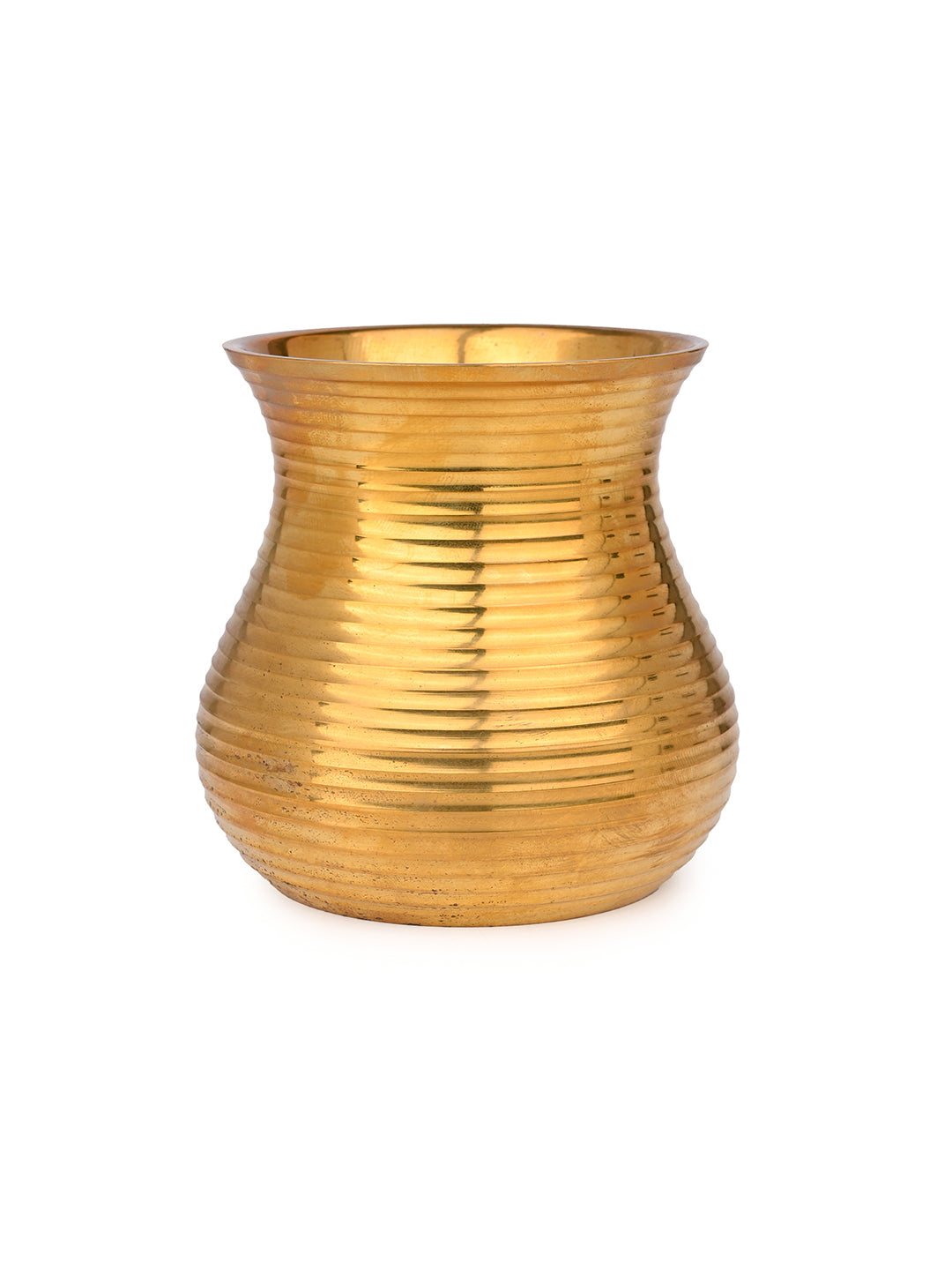Brass crafted small lota / kalash for everyday puja rituals - 4 inches