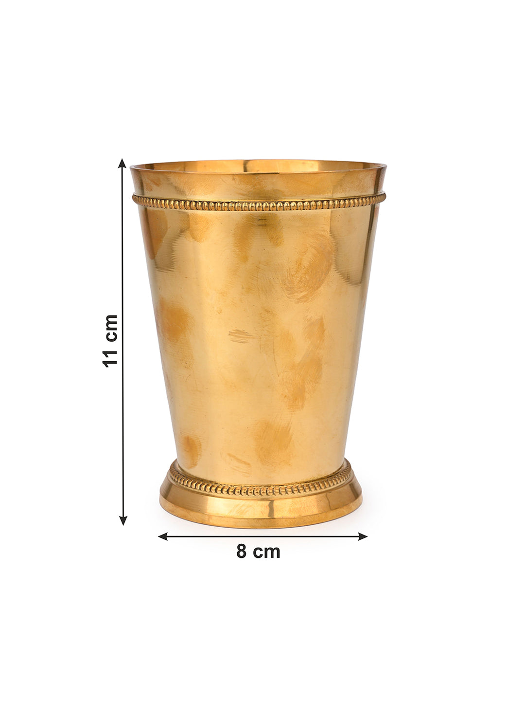 Simple yet stylish brass crafted tumbler for everyday use - 4 inches
