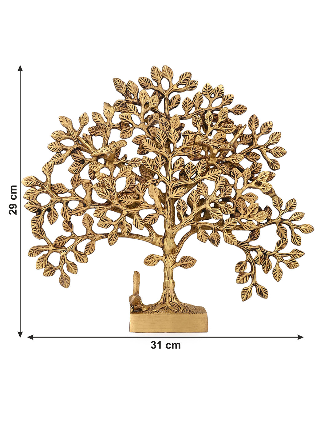 Brass crafted Tree of Life, Kalpavriksha home decor - 12 inches