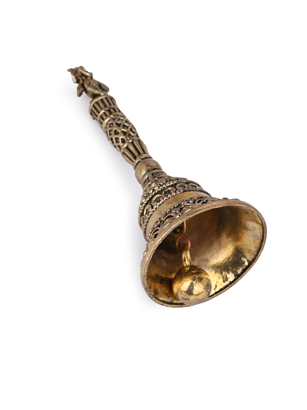 Beautiful brass creation of lord krishna puja bell - 5 inches