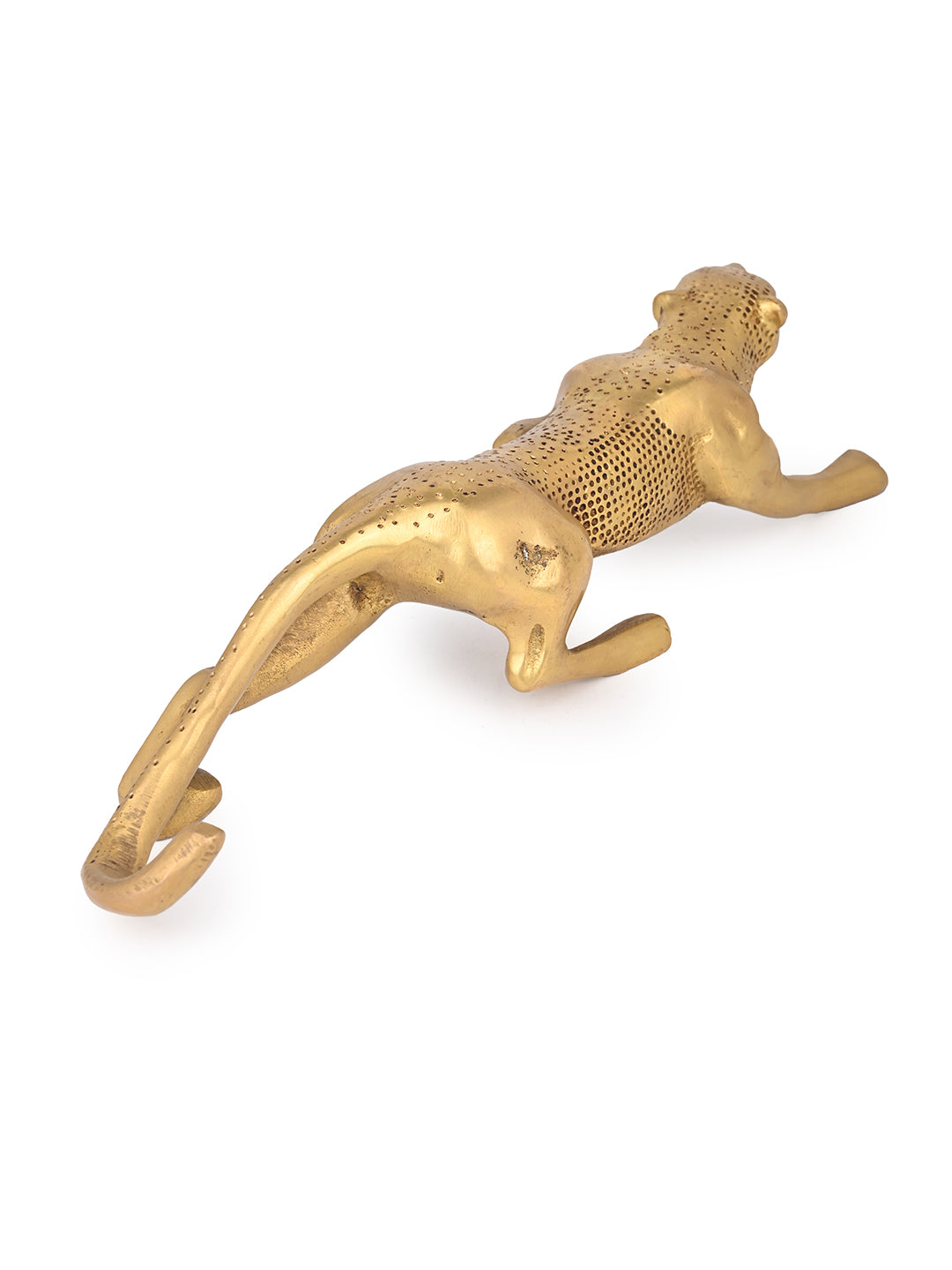 Brass crafted hunting panther home office table decor - 10 inches
