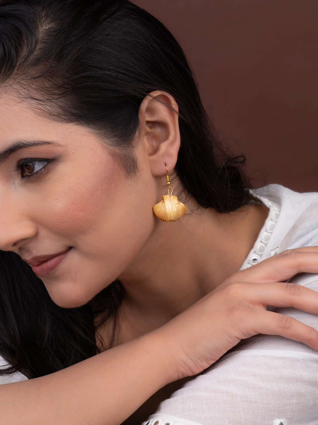 MAURYANA - Bamboo crafted lightweight earrings for daily use