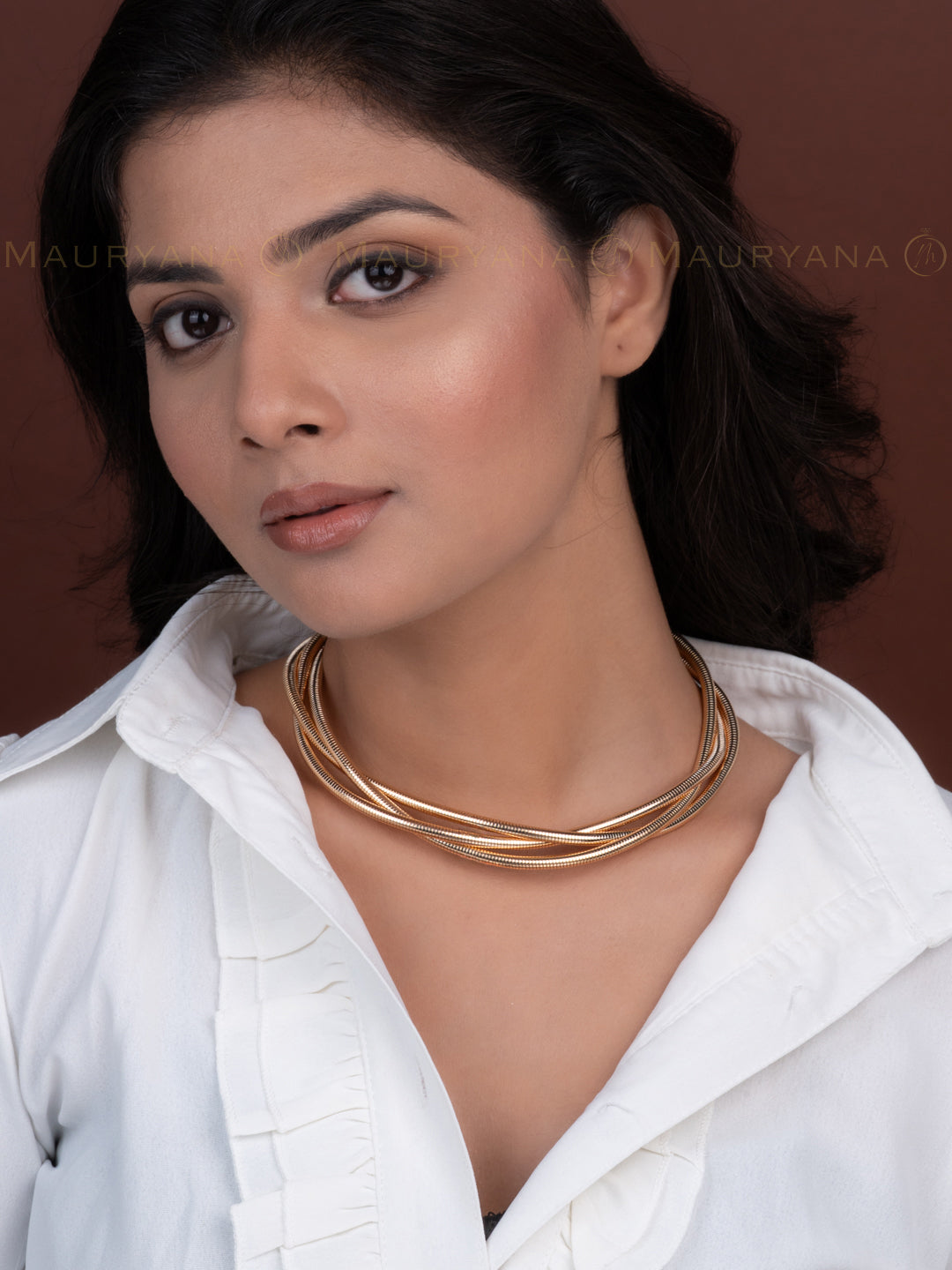 MAURYANA - Multilayer Fashionable Choker Necklace, Partywear