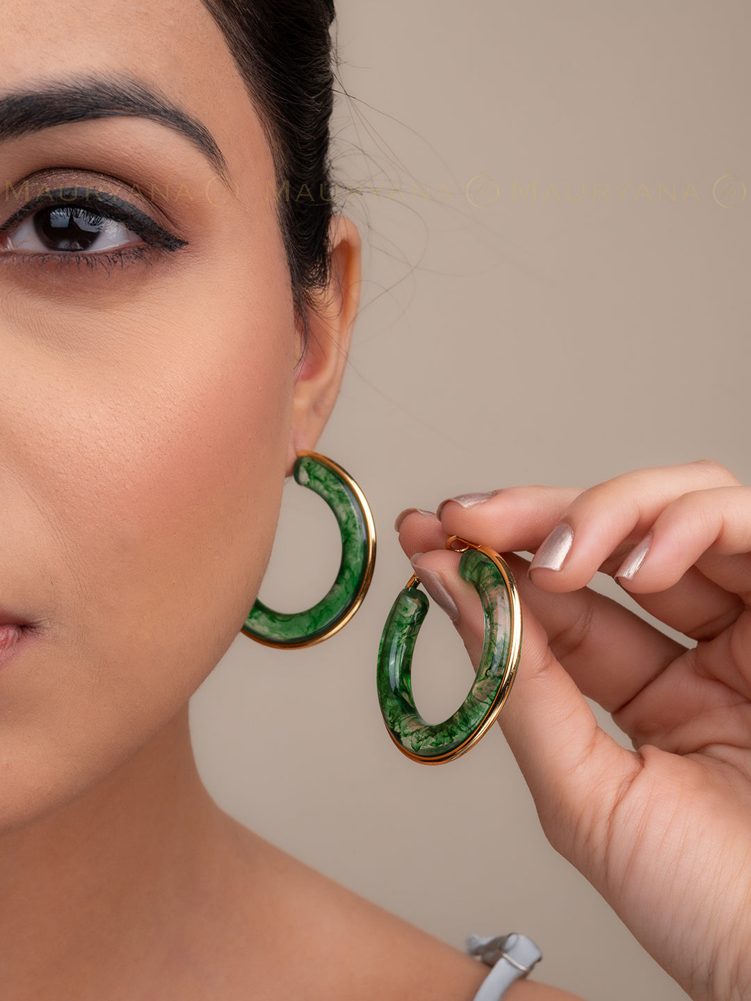 MAURYANA - Stylish Circular Trendy Pair of Earrings - Available in Assorted Colors