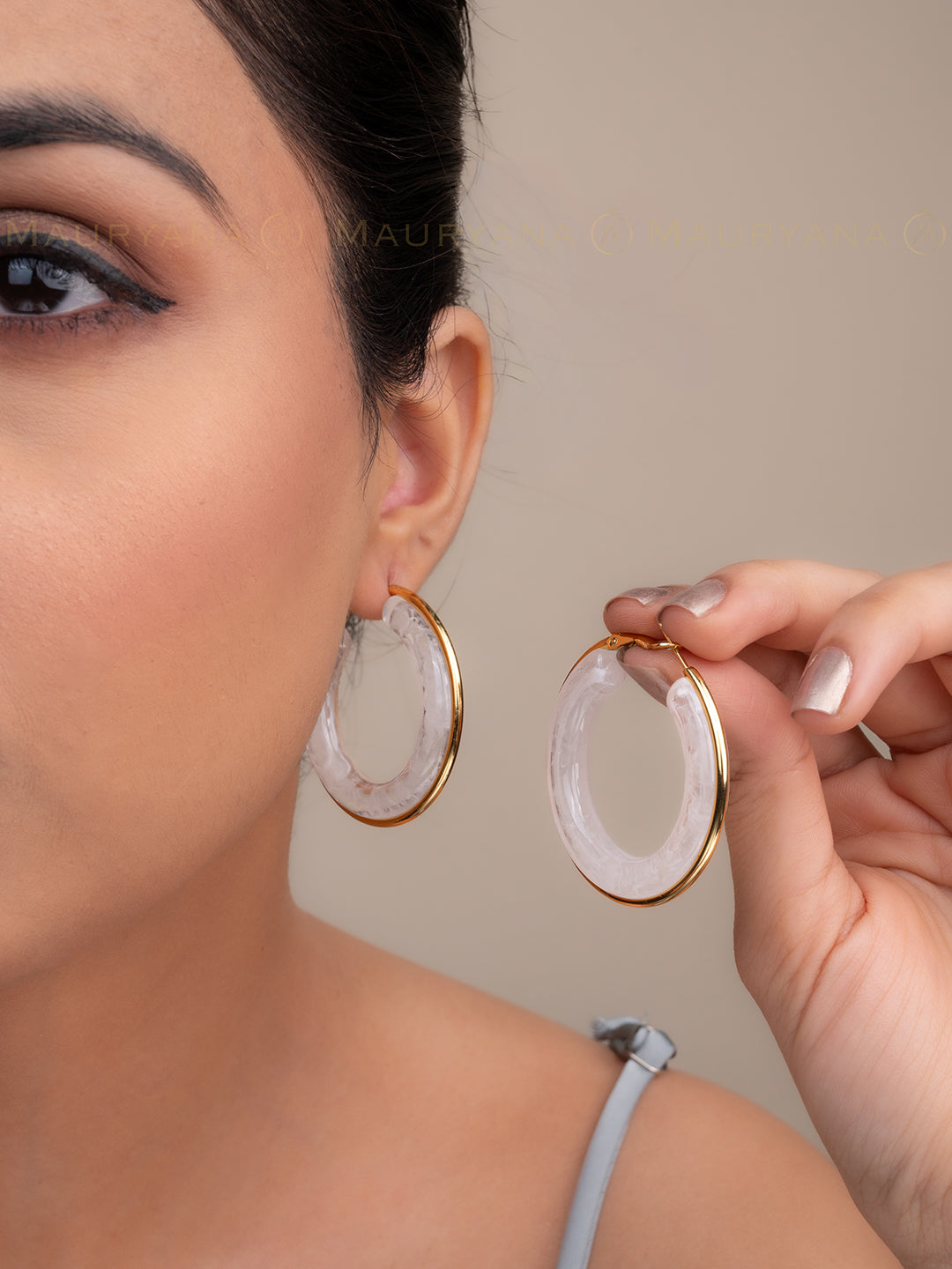 MAURYANA - Stylish Circular Trendy Pair of Earrings - Available in Assorted Colors