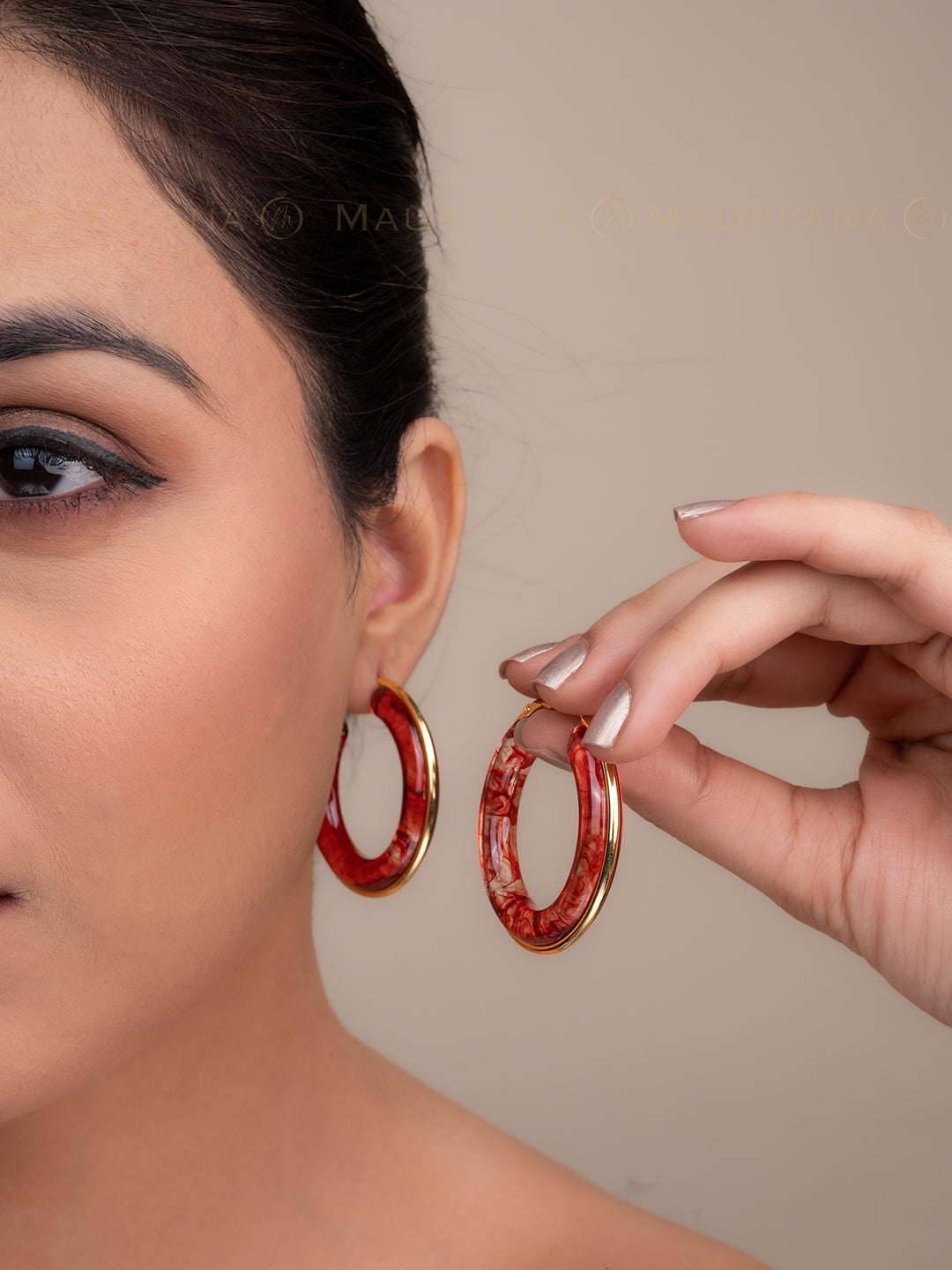 MAURYANA - Stylish Circular Trendy Pair of Earrings - Available in Assorted Colors