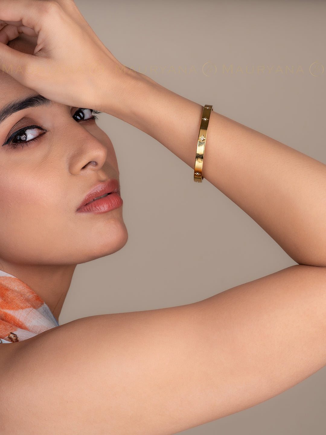MAURYANA - Stainless Steel 18k Gold Plated Luxury Bracelet