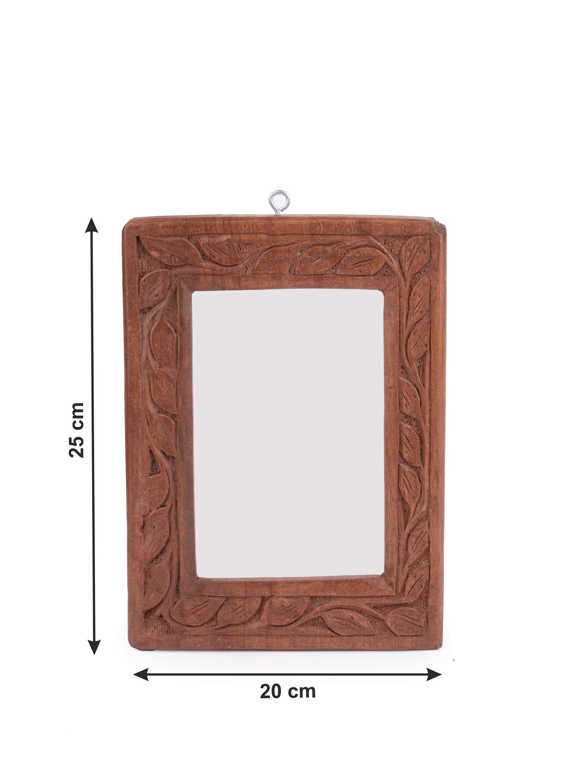 Wall hanging Photo Frame carved out of Walnut wood - 6x8 inches - The Heritage Artifacts